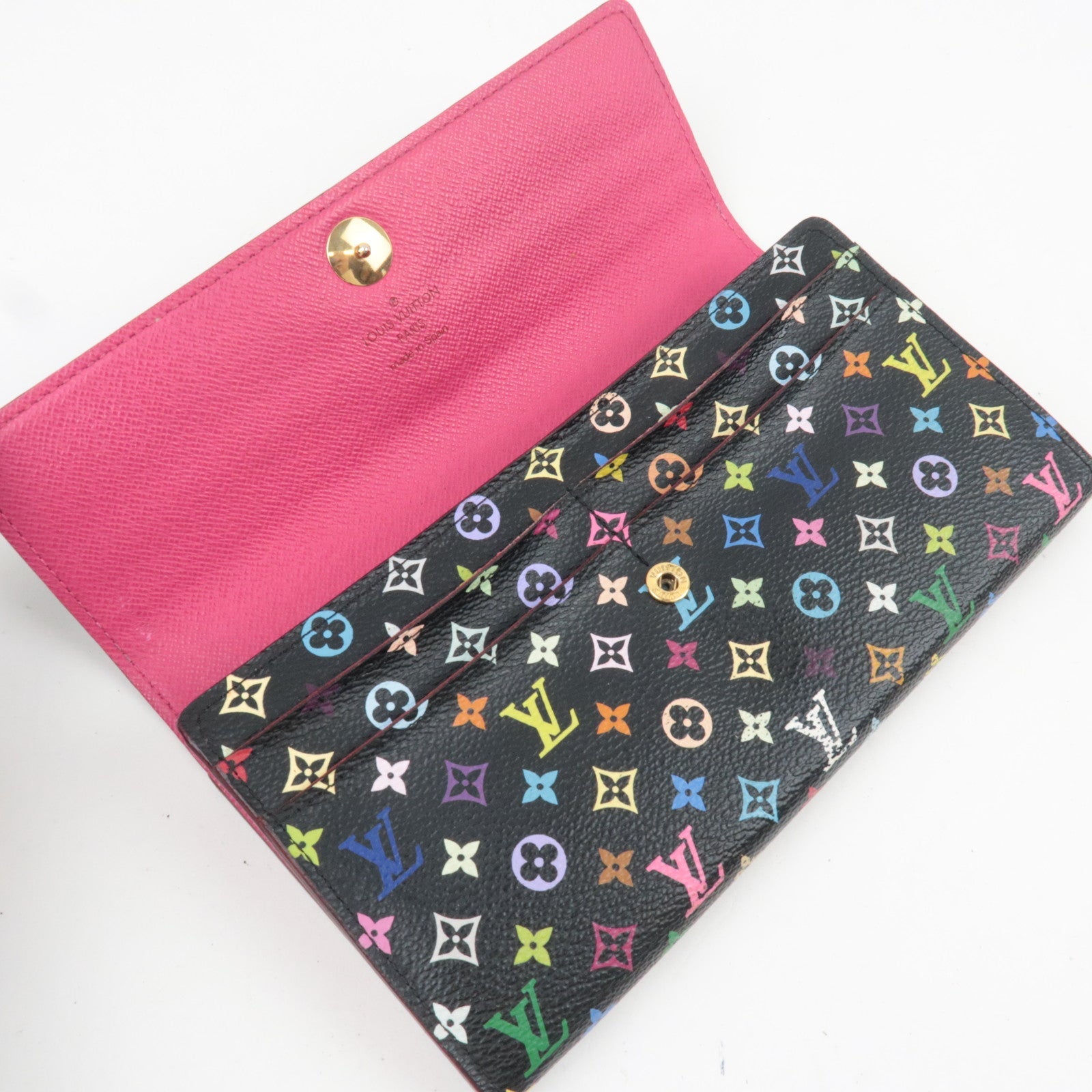 Louis Vuitton Monogram Multicolor Portefeuille Sarah Long Wallet Noir Grenade M93533 CA4122