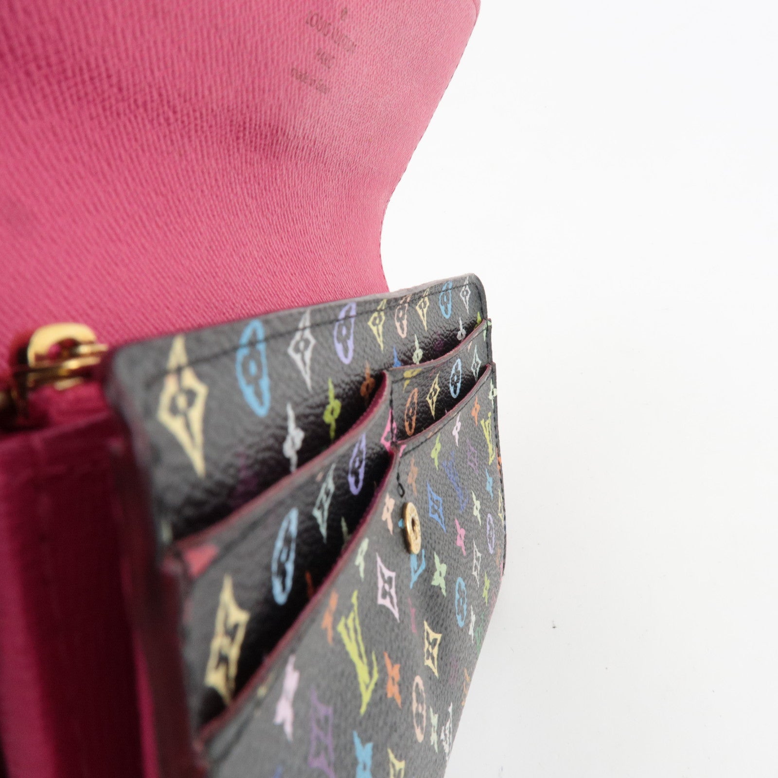 Louis Vuitton Monogram Multicolor Portefeuille Sarah Long Wallet Noir Grenade M93533 CA4122