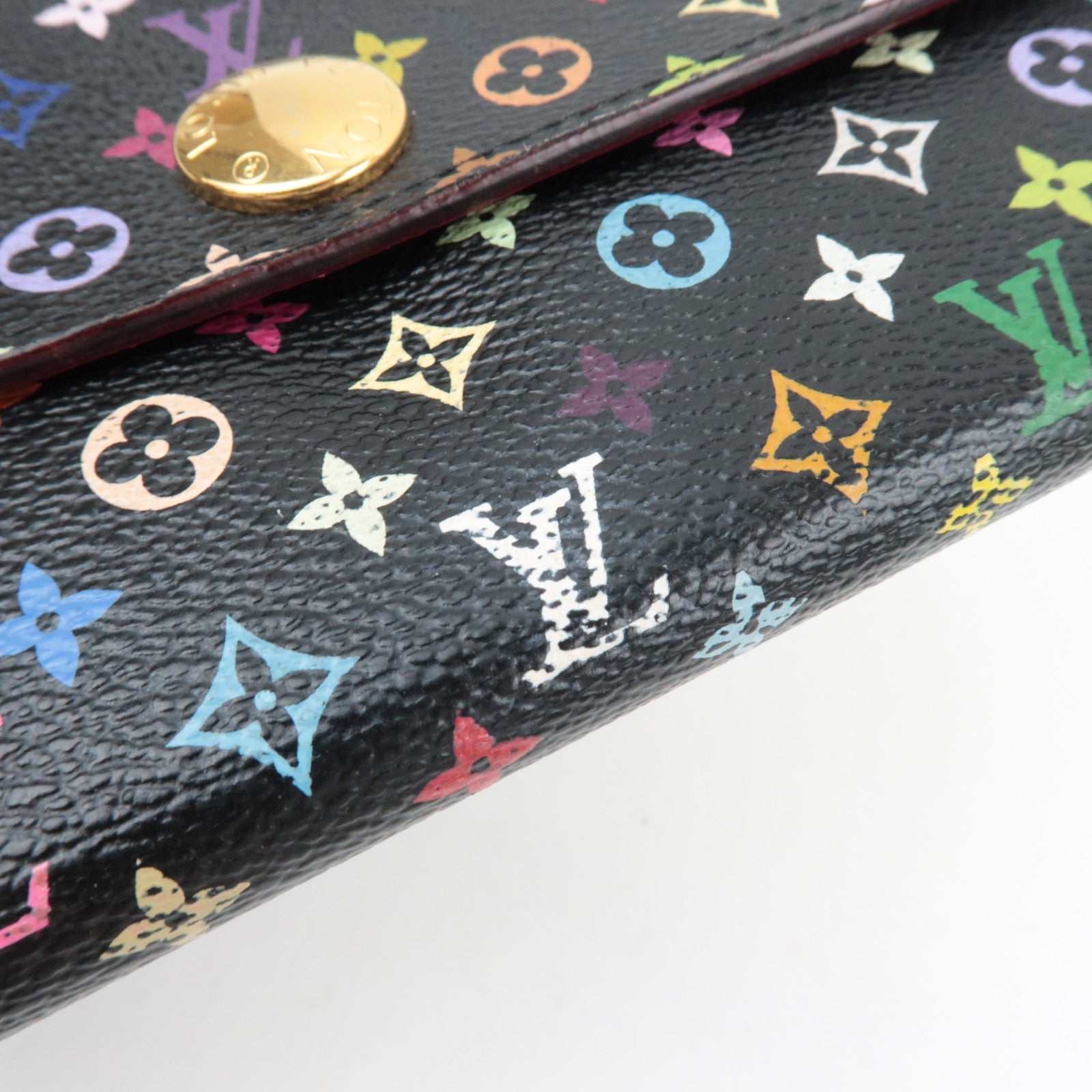 Louis Vuitton Monogram Multicolor Portefeuille Sarah Long Wallet Noir Grenade M93533 CA4122