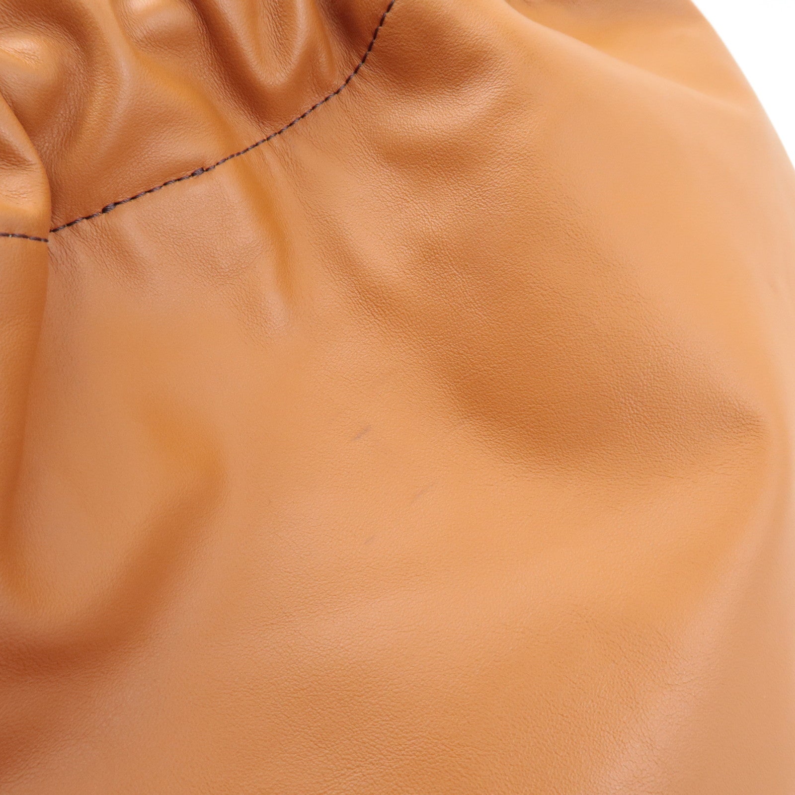 FENDI Logo Backpack Leather Brown 7VZ057