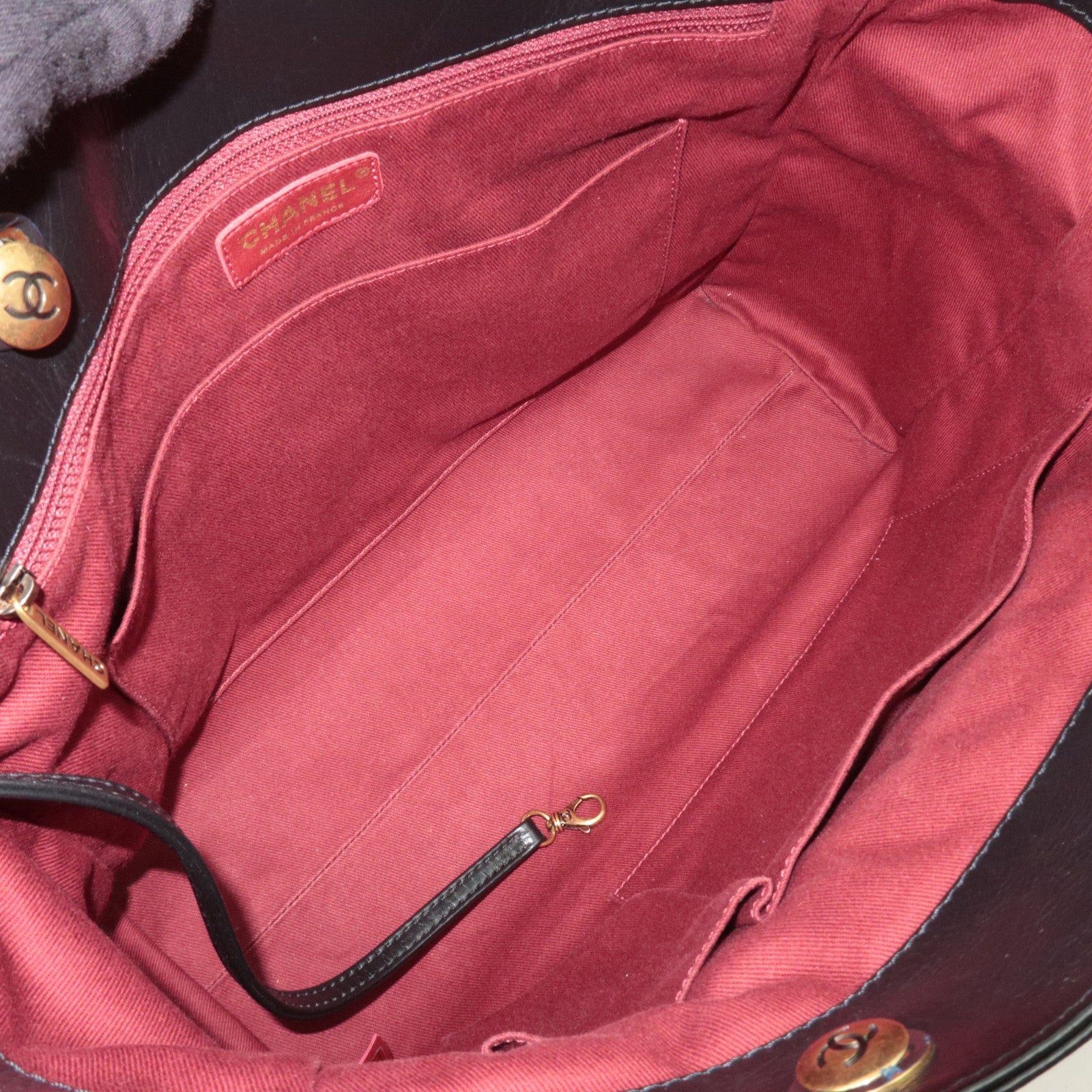 CHANEL Matelasse Chain Tote Bag Leather Black Gold HDW 20449651