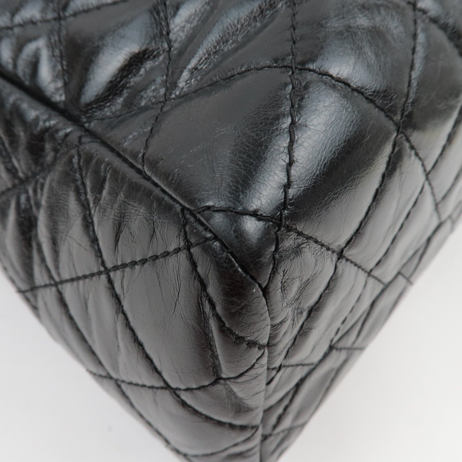 CHANEL Matelasse Chain Tote Bag Leather Black Gold HDW 20449651