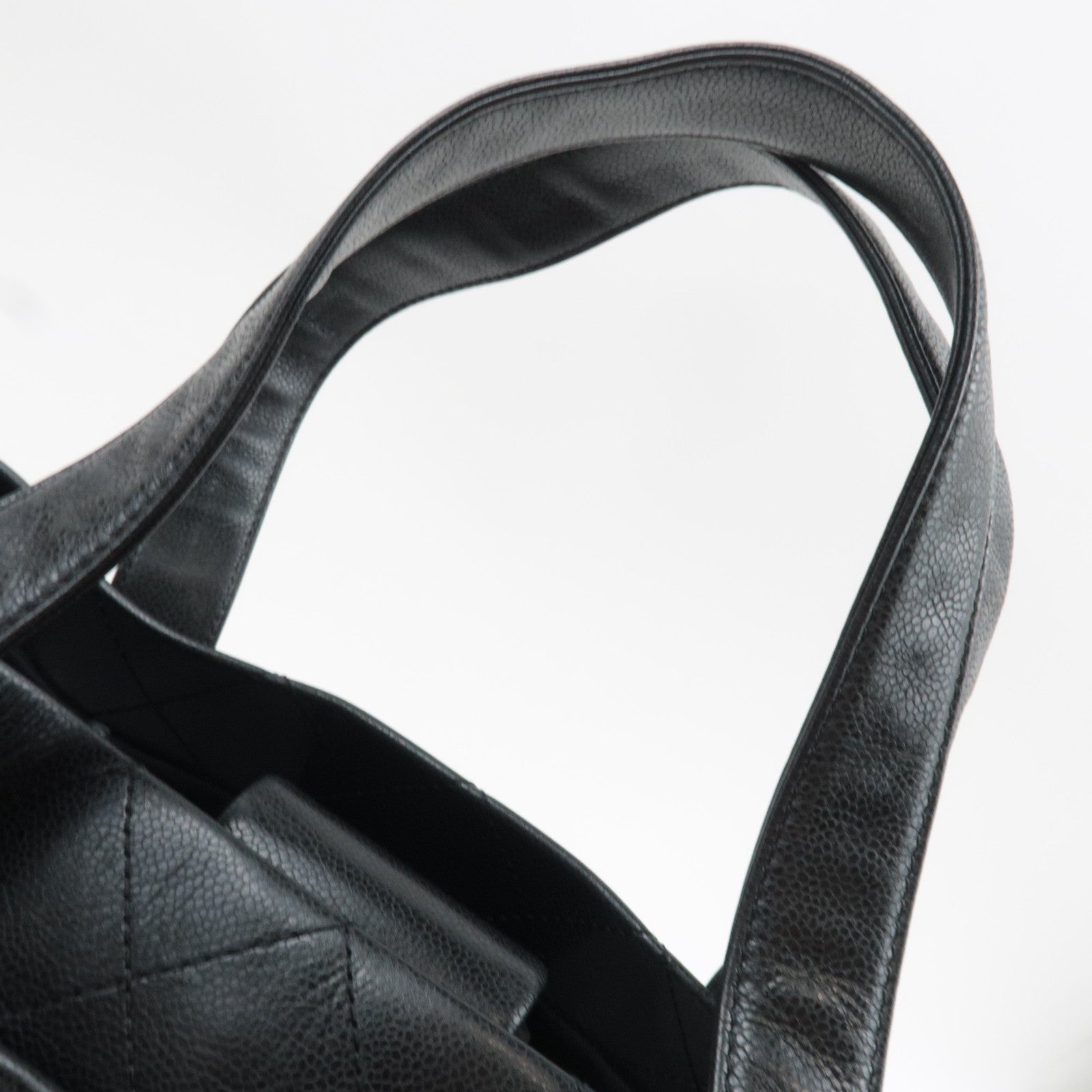 CHANEL Big Coco Mark Tote Bag Caviarskin Black 12959435 *G card, Dust bag, Pouch