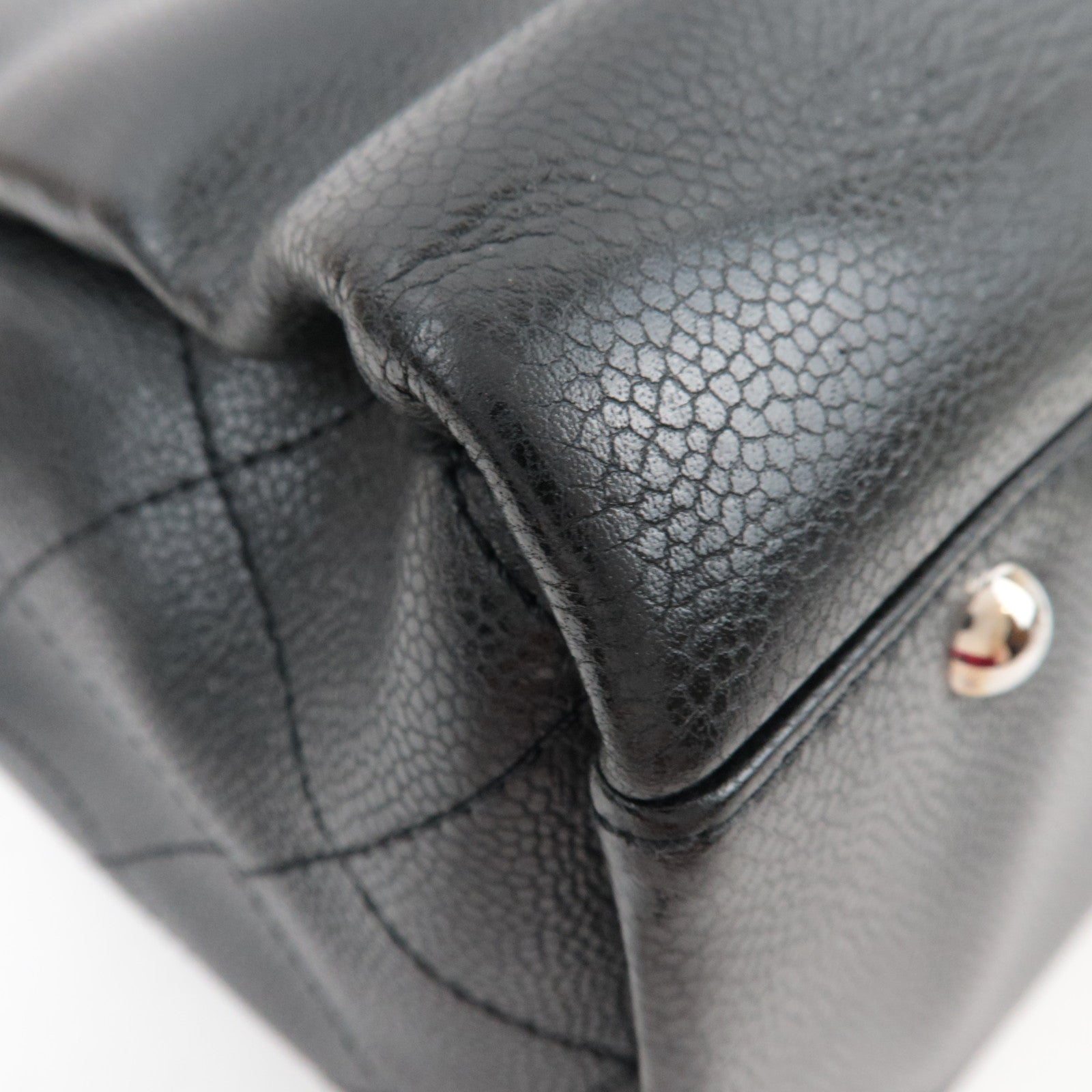 CHANEL Big Coco Mark Tote Bag Caviarskin Black 12959435 *G card, Dust bag, Pouch