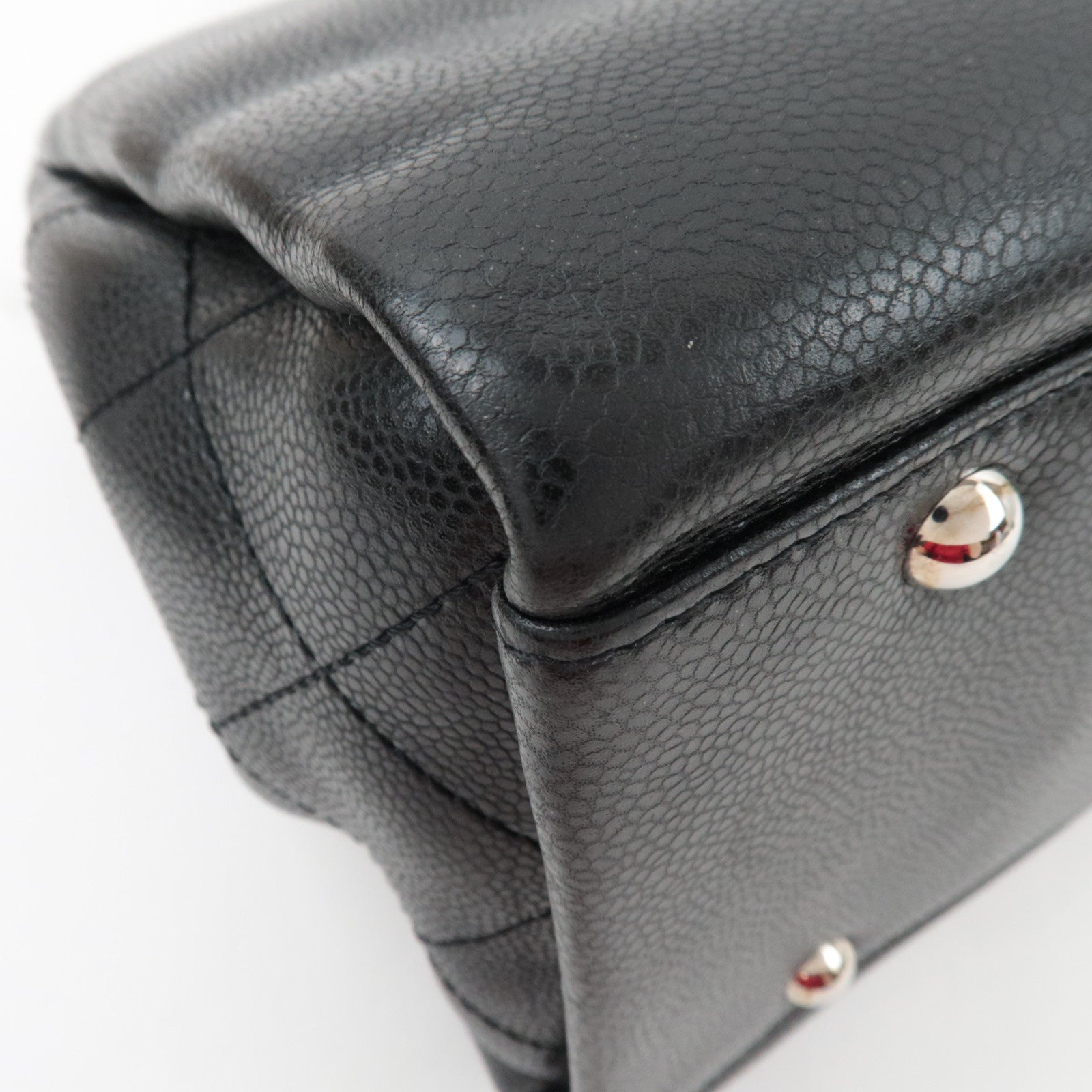 CHANEL Big Coco Mark Tote Bag Caviarskin Black 12959435 *G card, Dust bag, Pouch