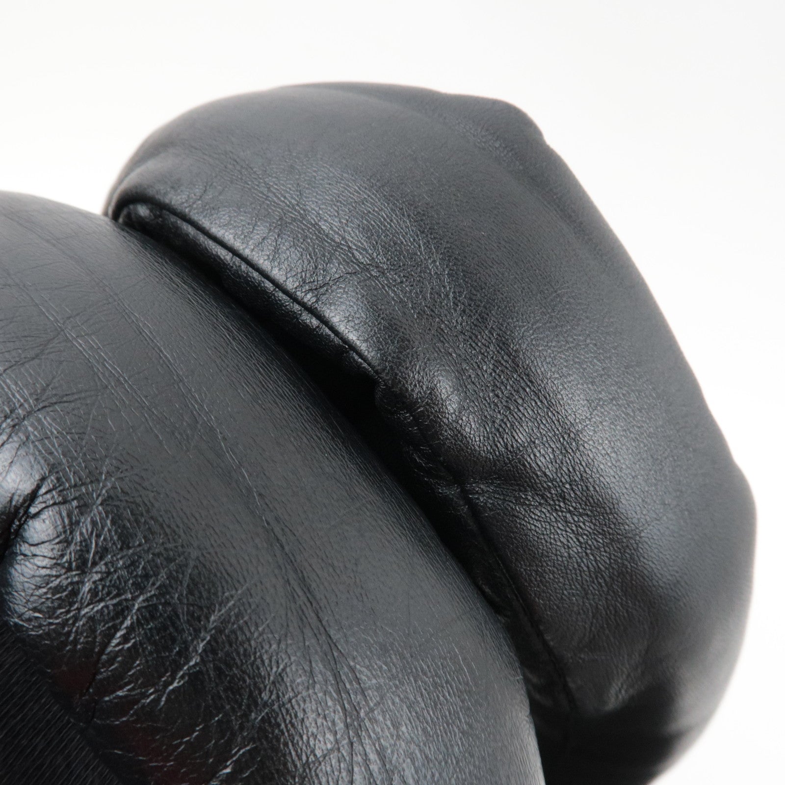 CHANEL Coco Cocoon Tote Bag Leather Black Silver HDW 14052139