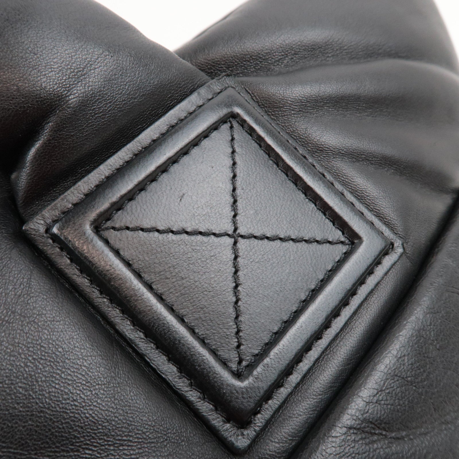 CHANEL Coco Cocoon Tote Bag Leather Black Silver HDW 14052139