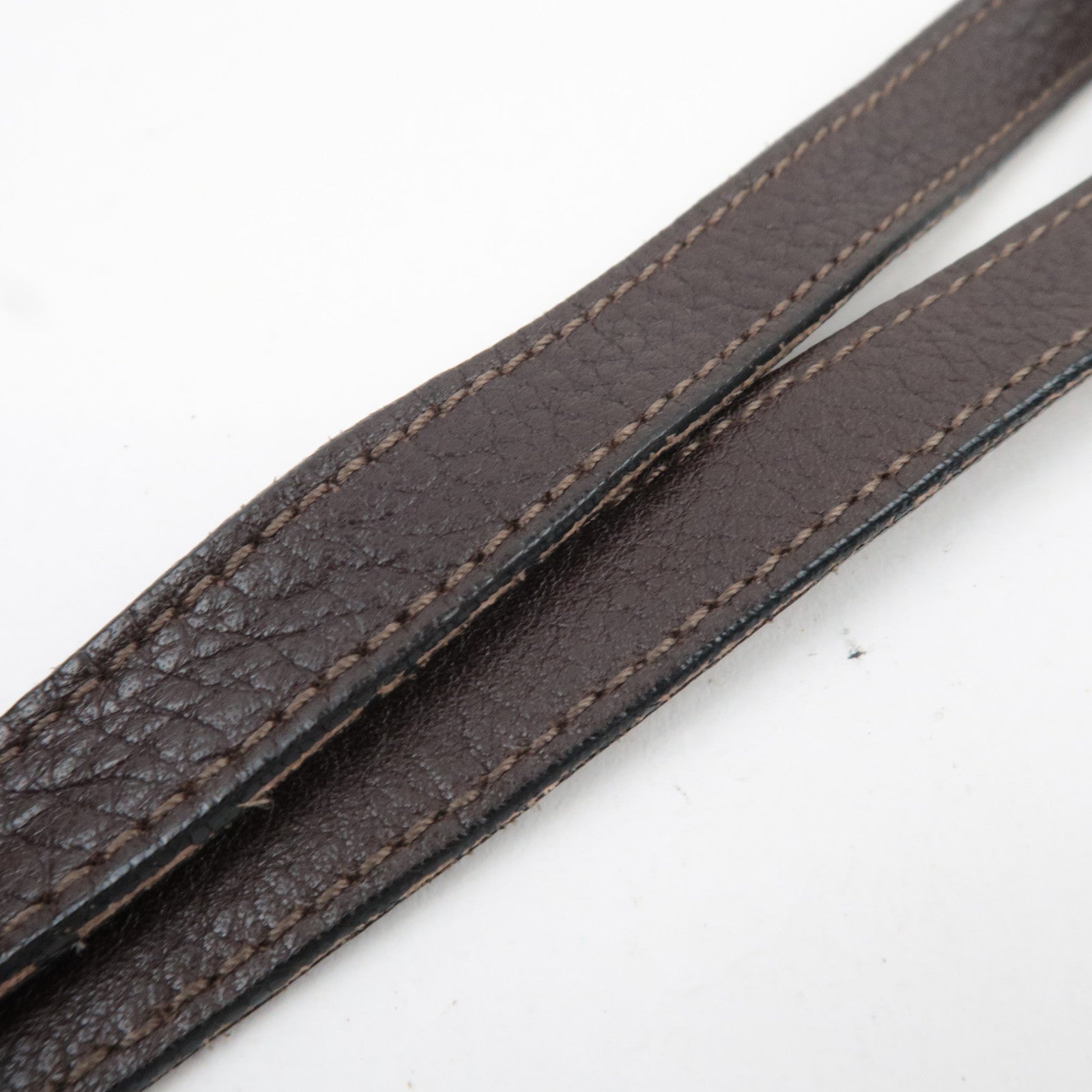 Ferragamo Gancini 2Way Handbag Leather Brown *Strap