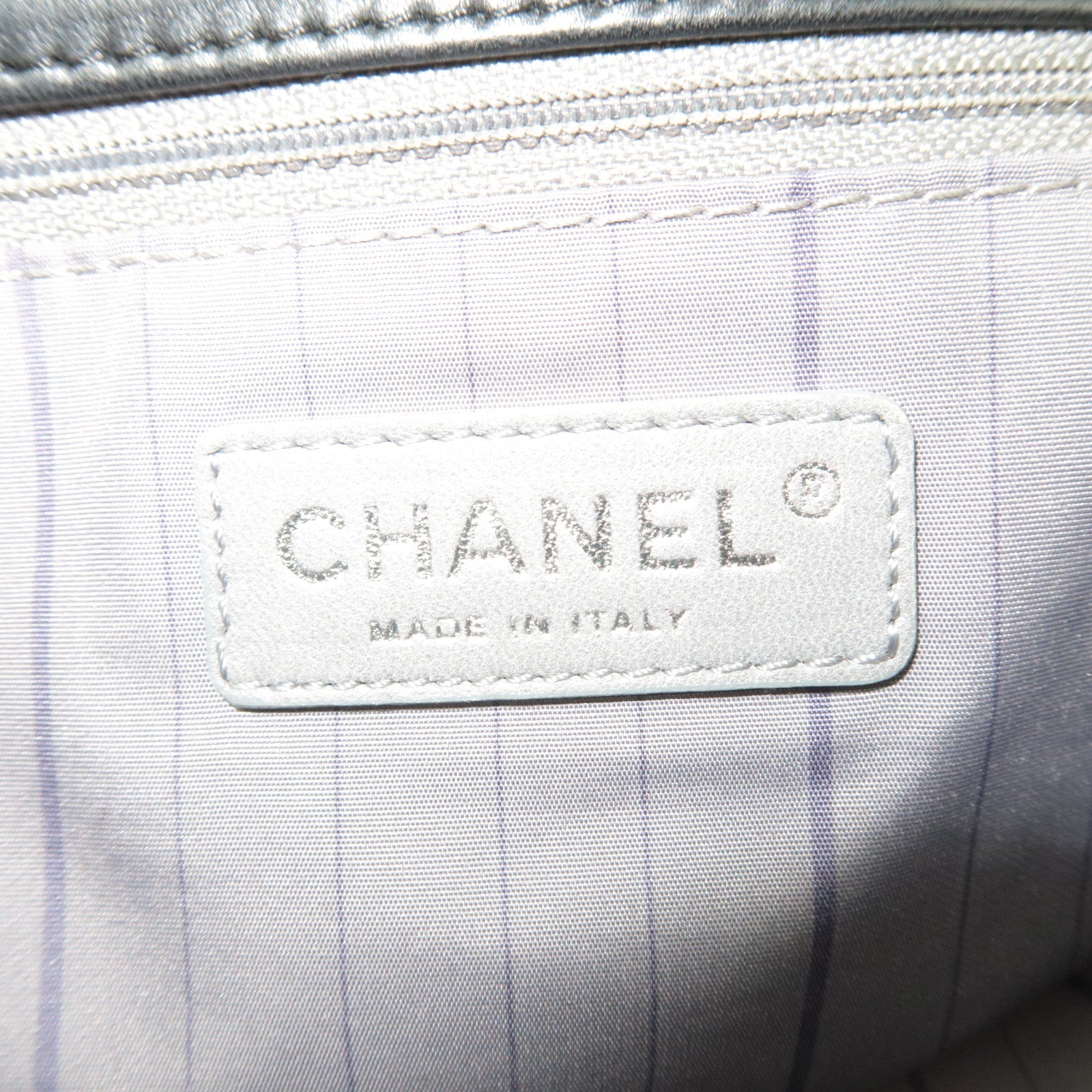 CHANEL Studs Coco Mark Chain Shoulder Bag Leather Black 12341648 *G card