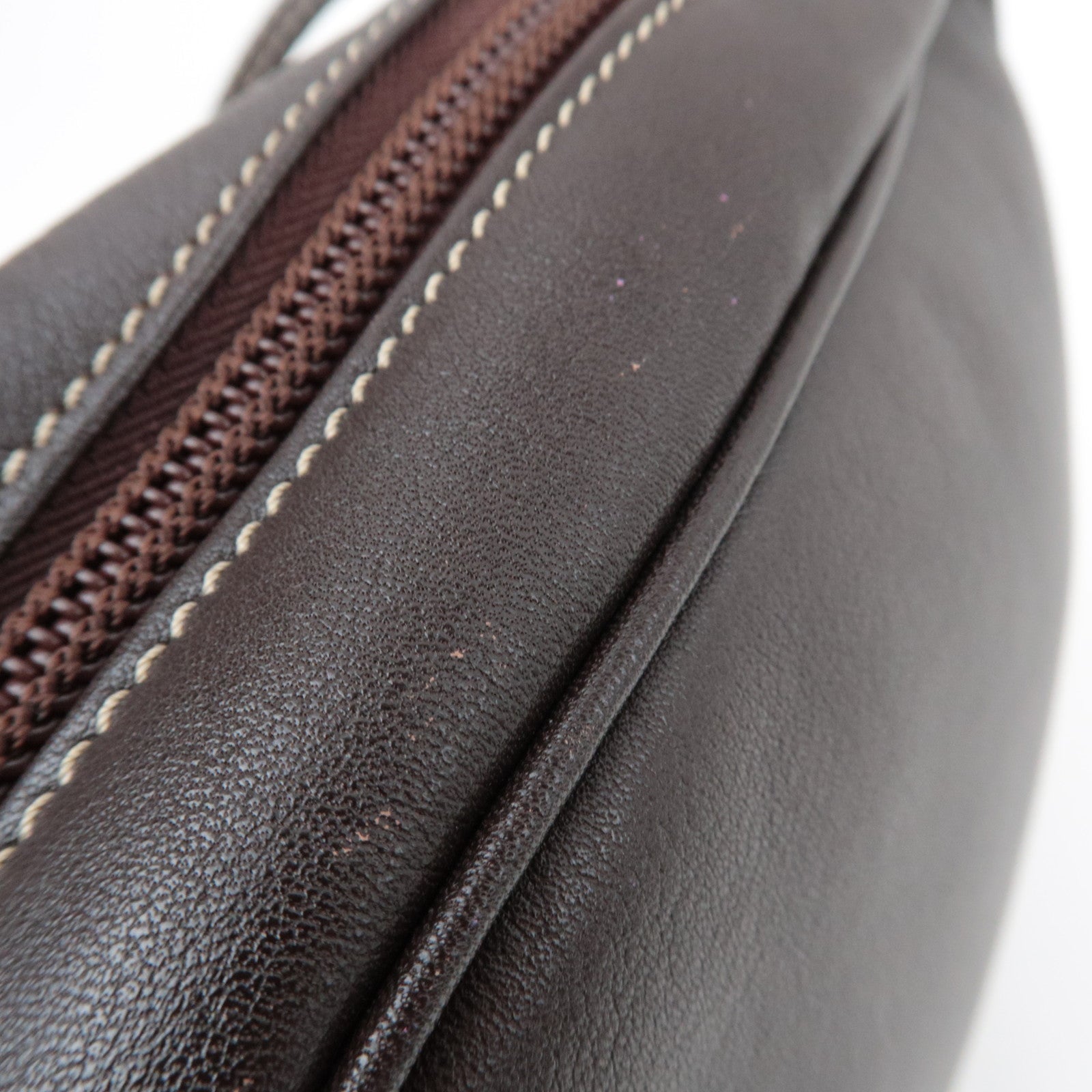 LOEWE Anagram Shoulder Bag Leather Brown