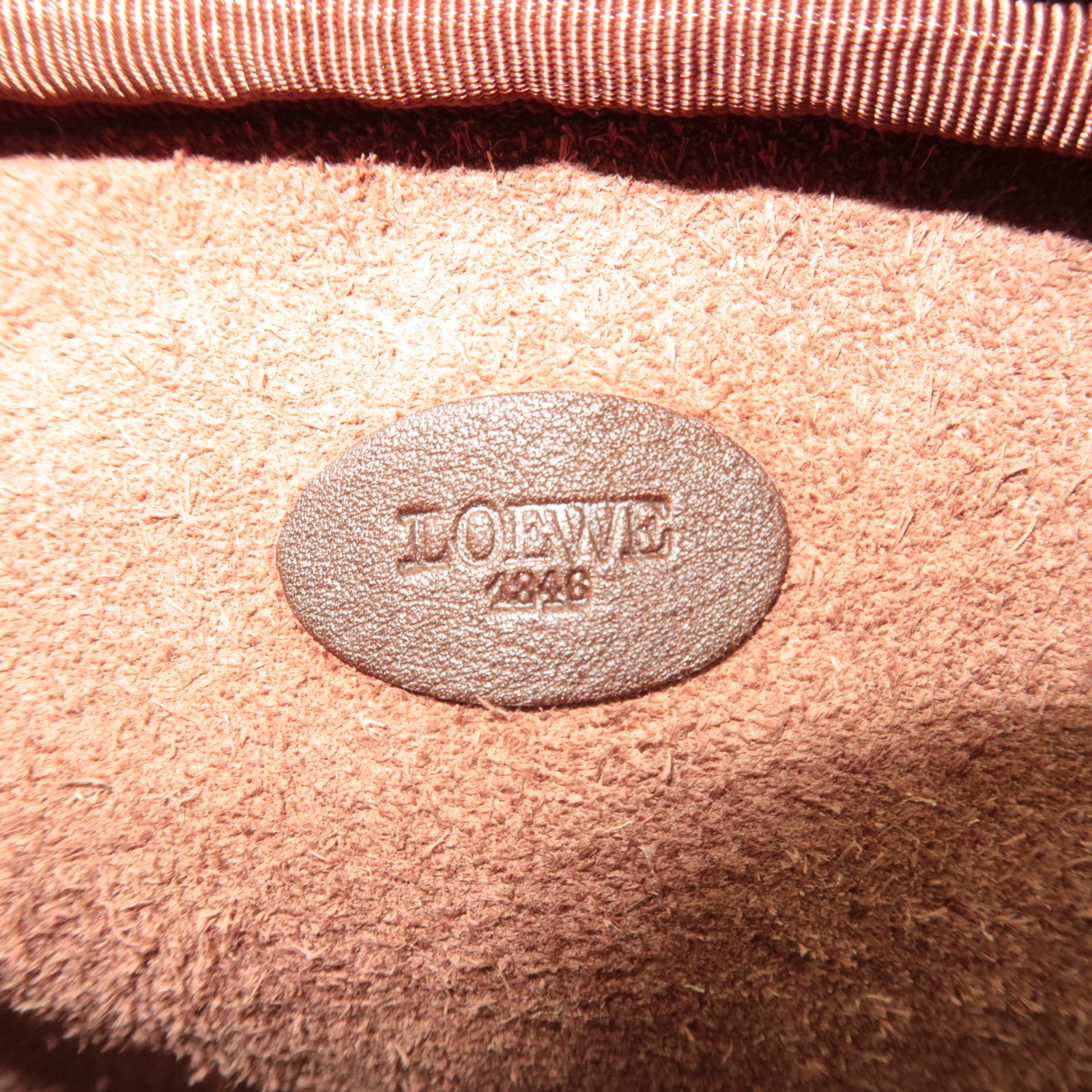 LOEWE Anagram Shoulder Bag Leather Brown