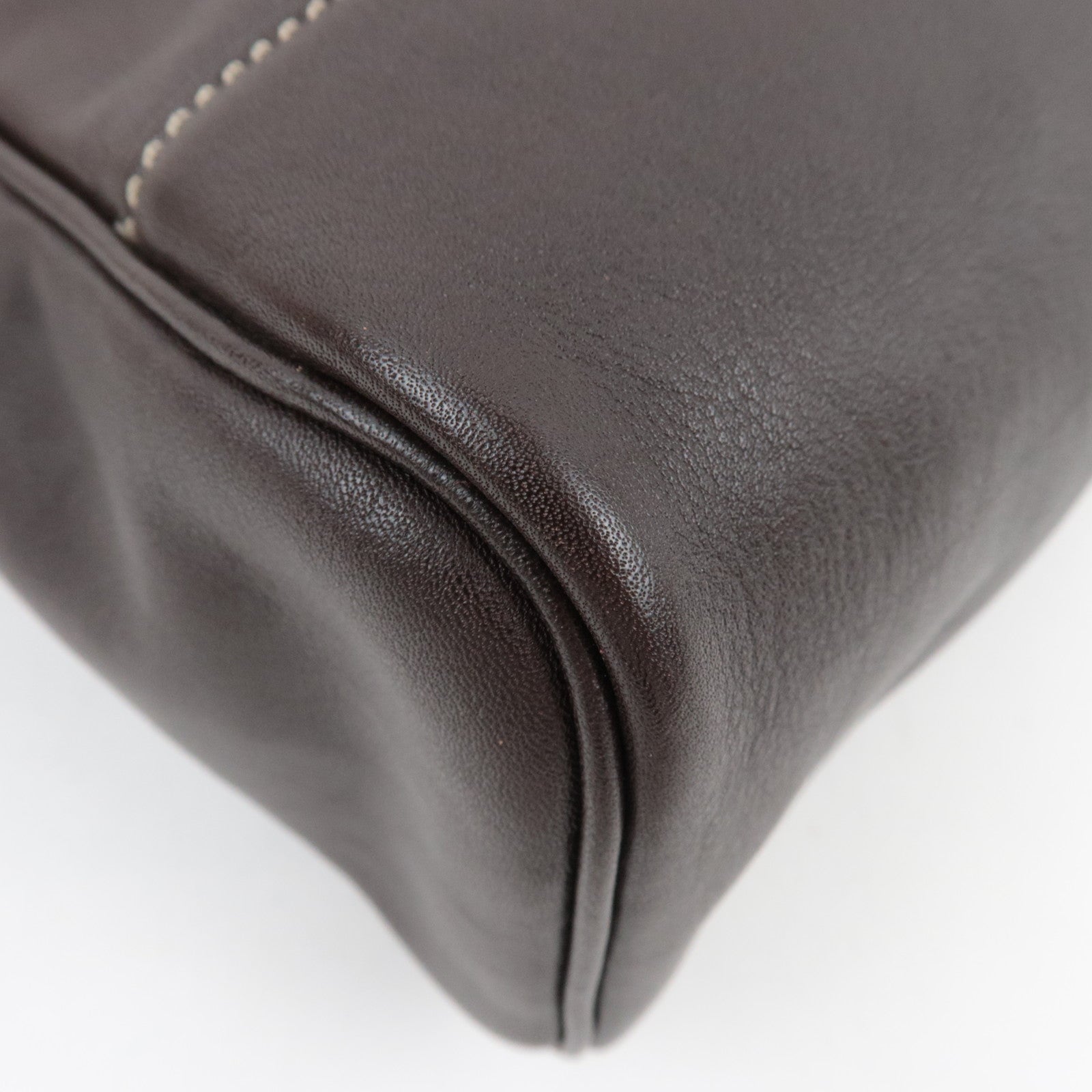 LOEWE Anagram Shoulder Bag Leather Brown