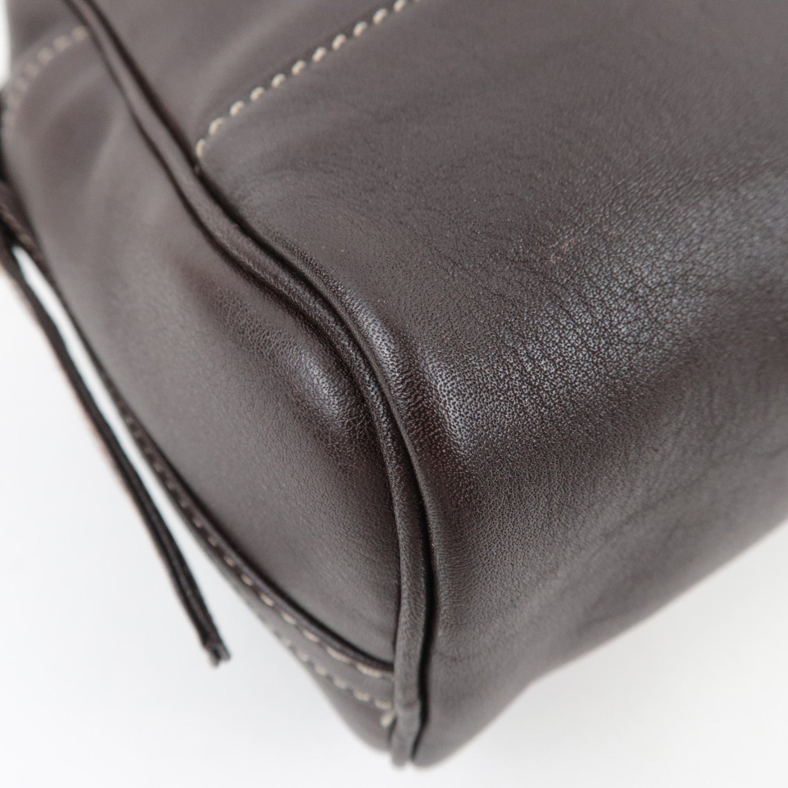 LOEWE Anagram Shoulder Bag Leather Brown