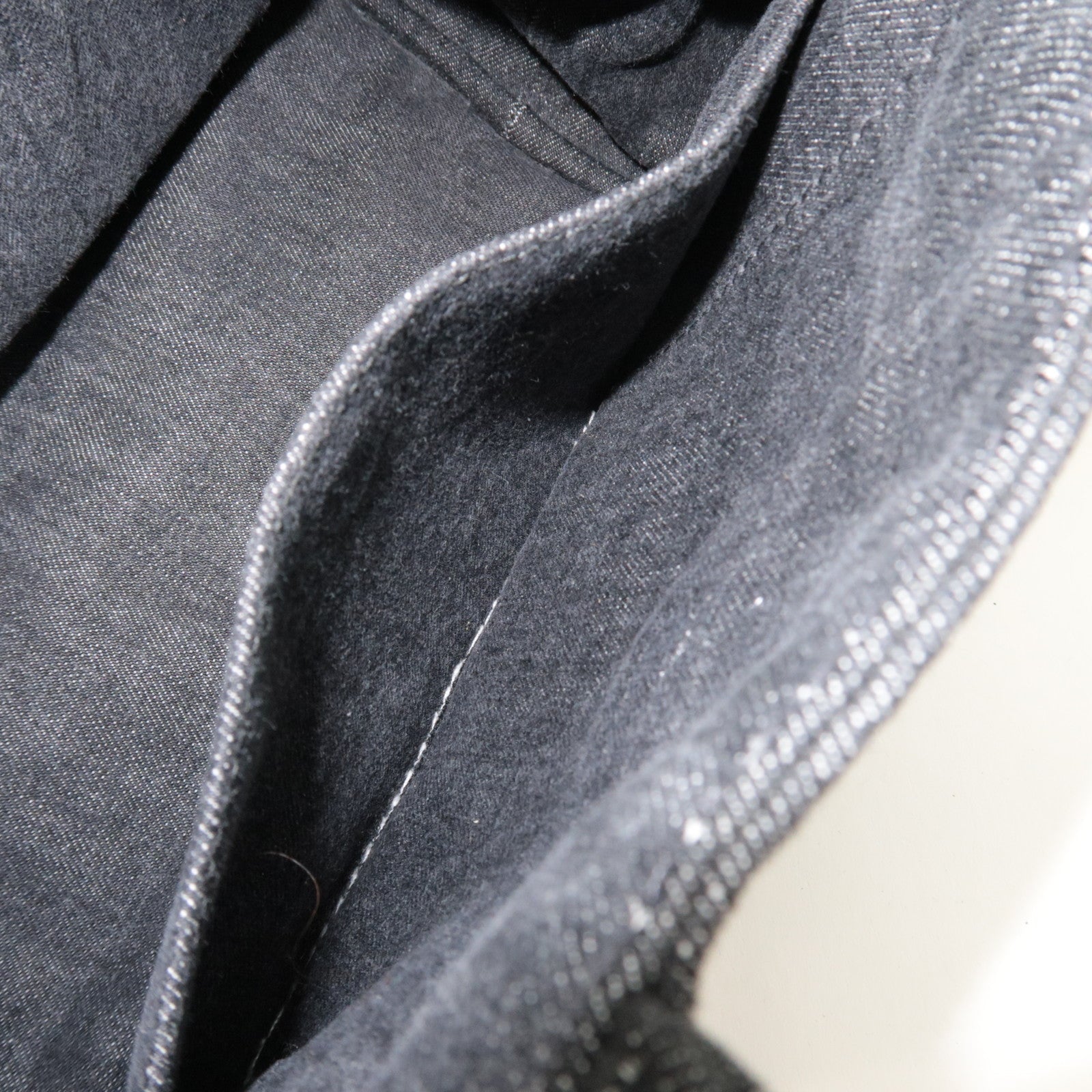 PRADA Canapa Mini 2Way Handbag Denim Black