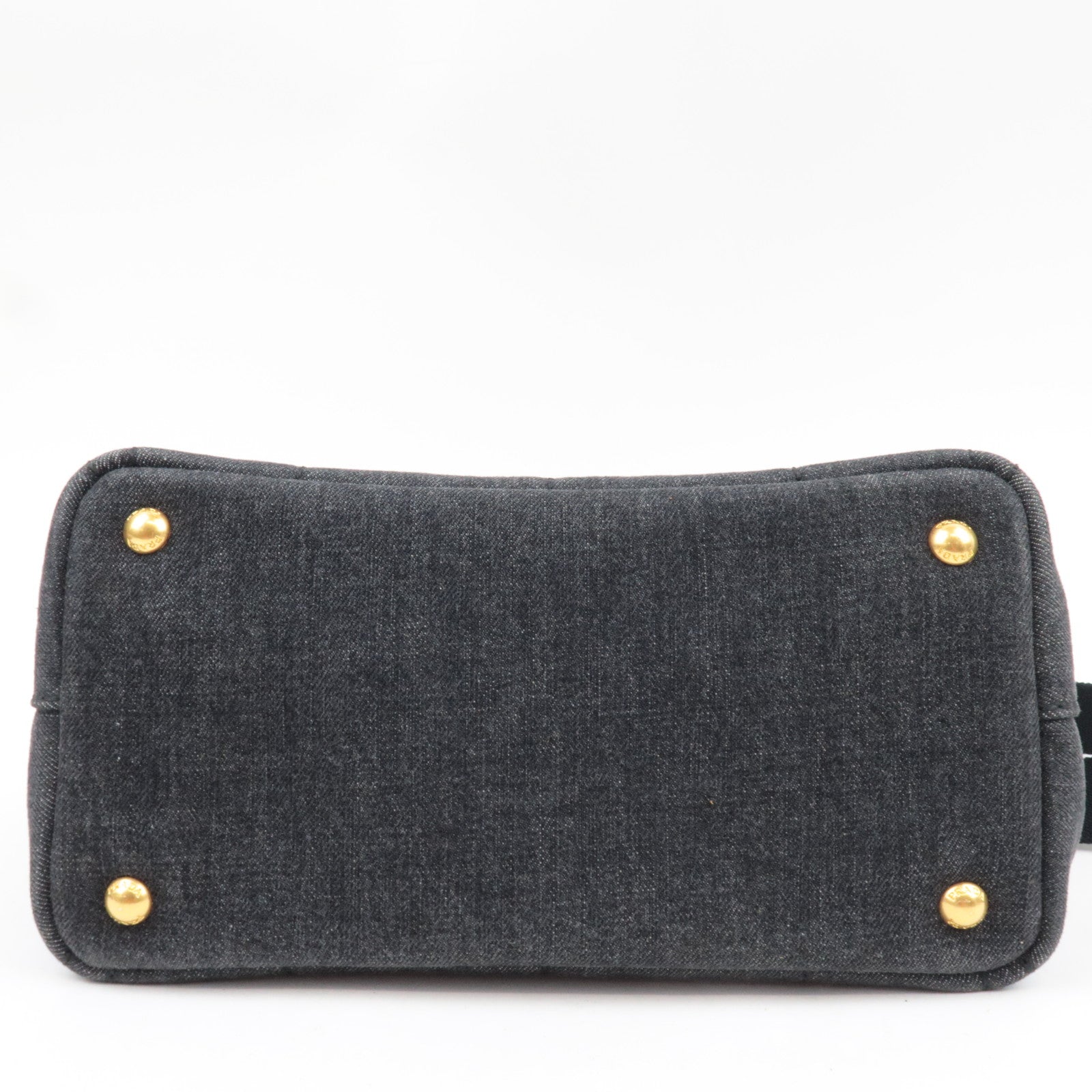 PRADA Canapa Mini 2Way Handbag Denim Black