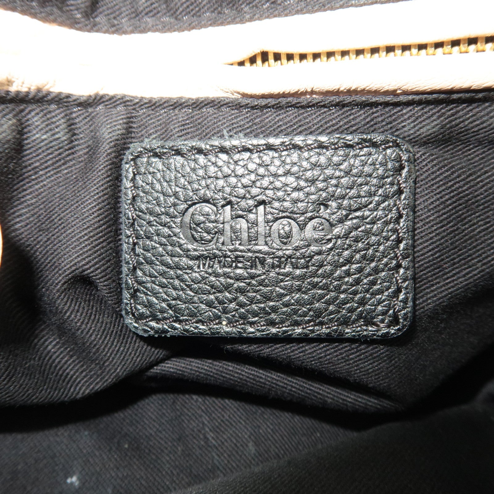 Chloe Paraty Medium 2Way Shoulder Bag Leather Black