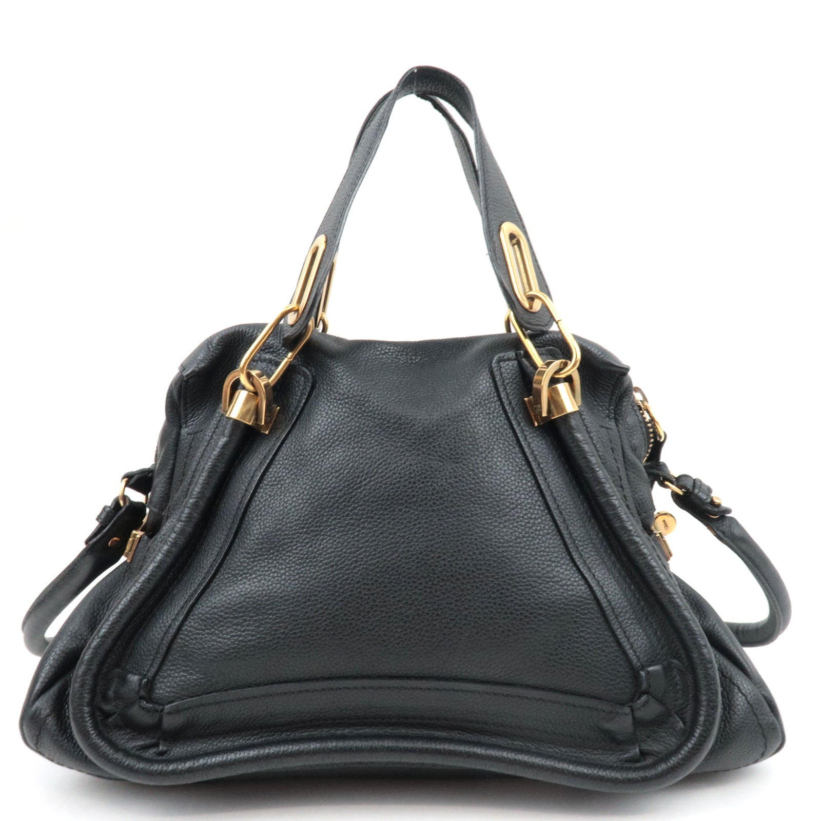 Chloe Paraty Medium 2Way Shoulder Bag Leather Black
