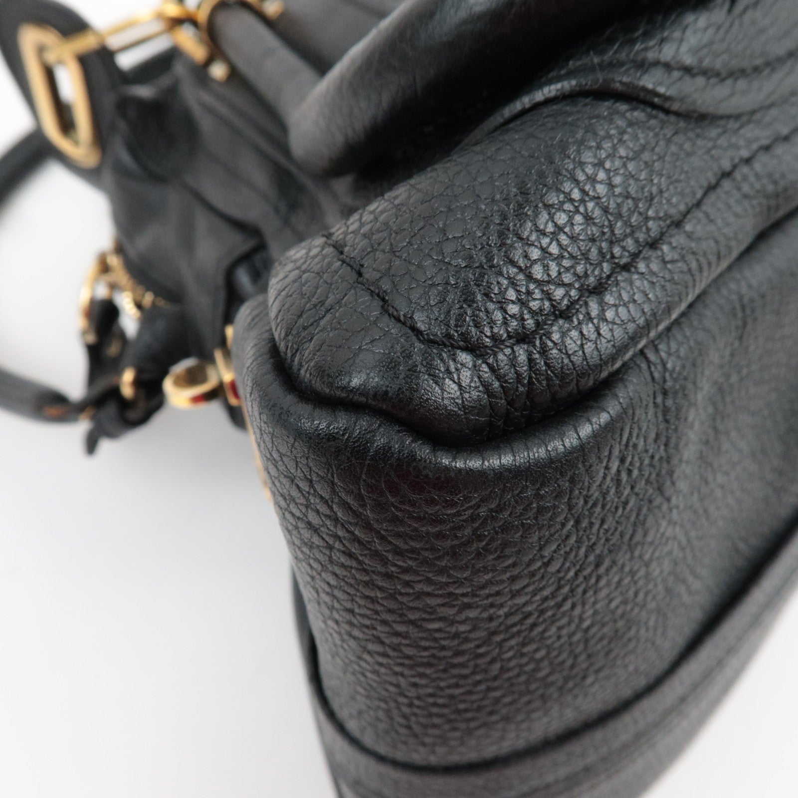 Chloe Paraty Medium 2Way Shoulder Bag Leather Black