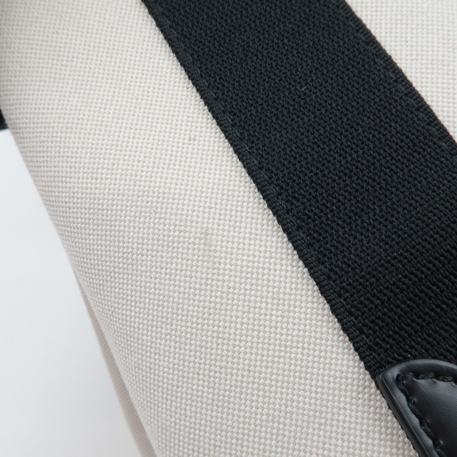 BALENCIAGA Navy Cabas S Handbag Canvas Leather White Black 339933 *Dust bag, Pouch