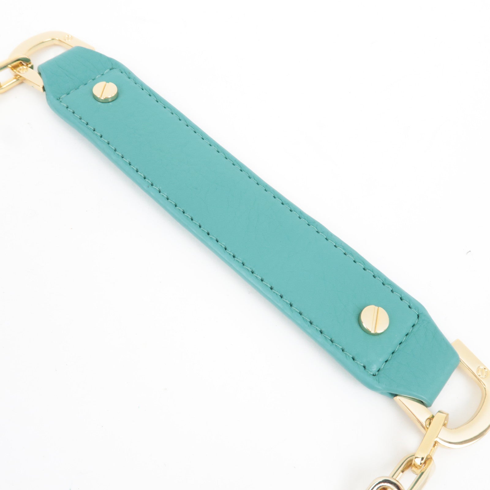 TORY BURCH 2Way Chain Shoulder Bag Clutch Bag Leather Turquoise *Dust bag