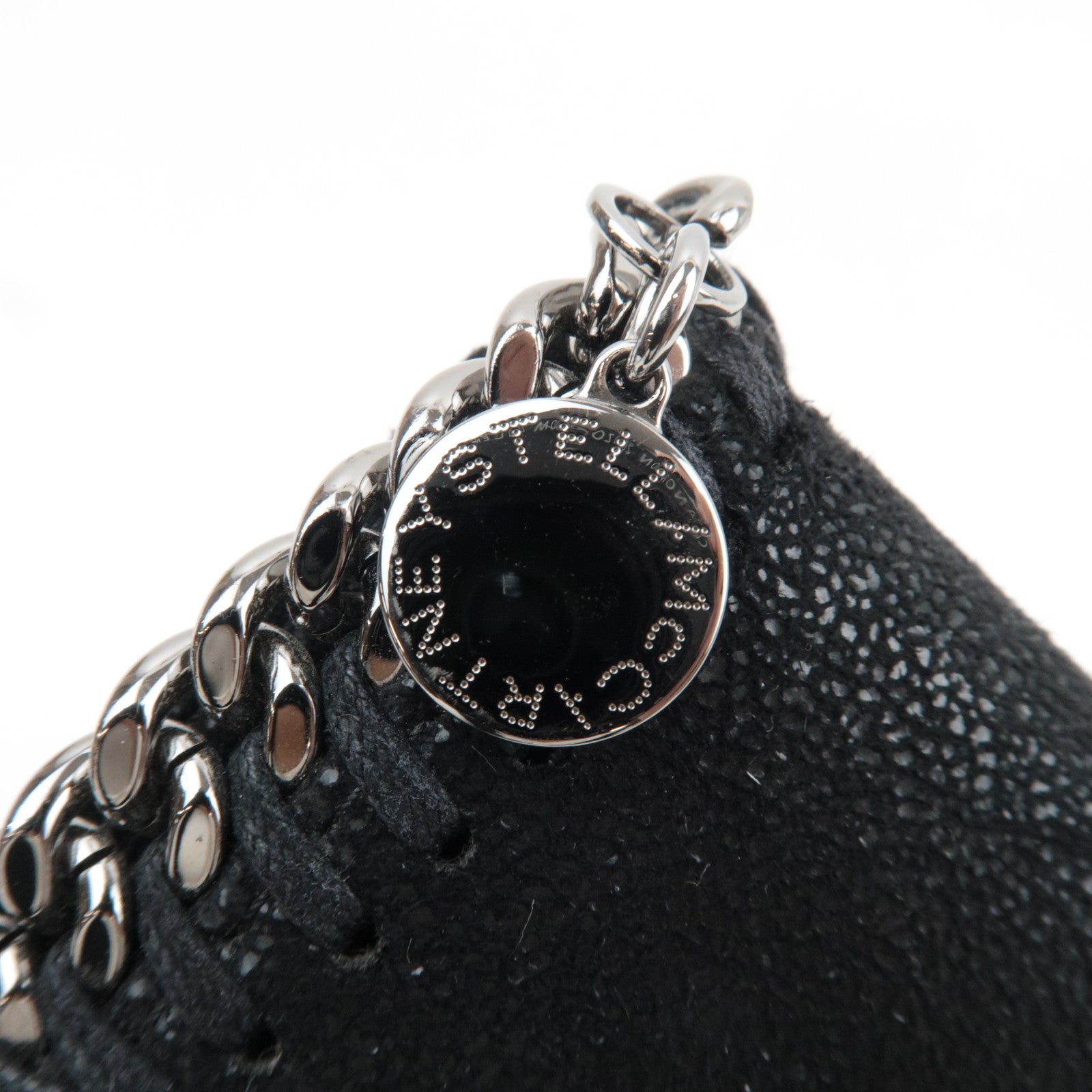 Stella Mccartney Falabella Double Hook Bifold Wallet Vegan Leather Black *Box