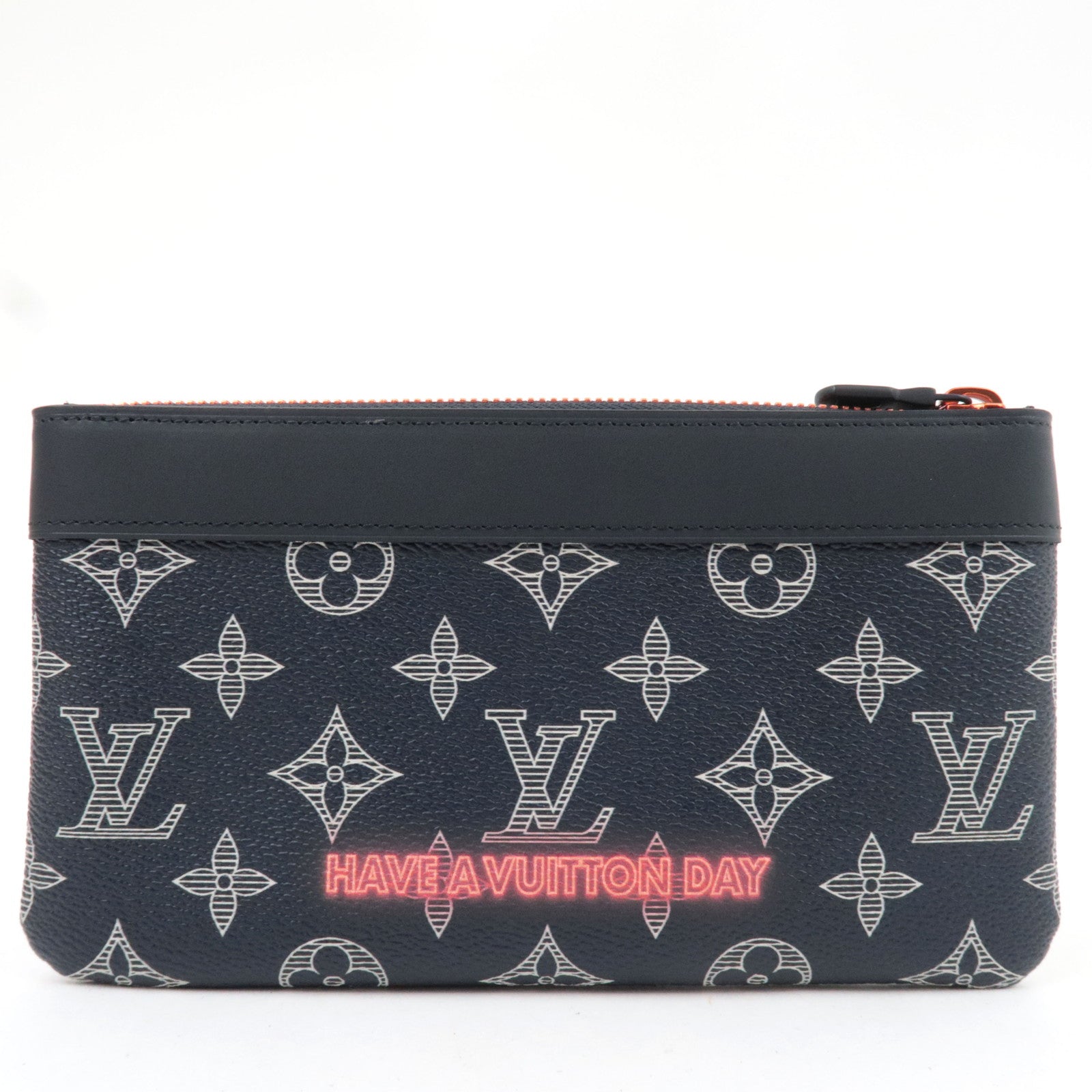 Louis Vuitton Monogram Ink Upside Down Pochette Apollo PM Pouch Navy M62898 SP2118 *Box, Dust bag