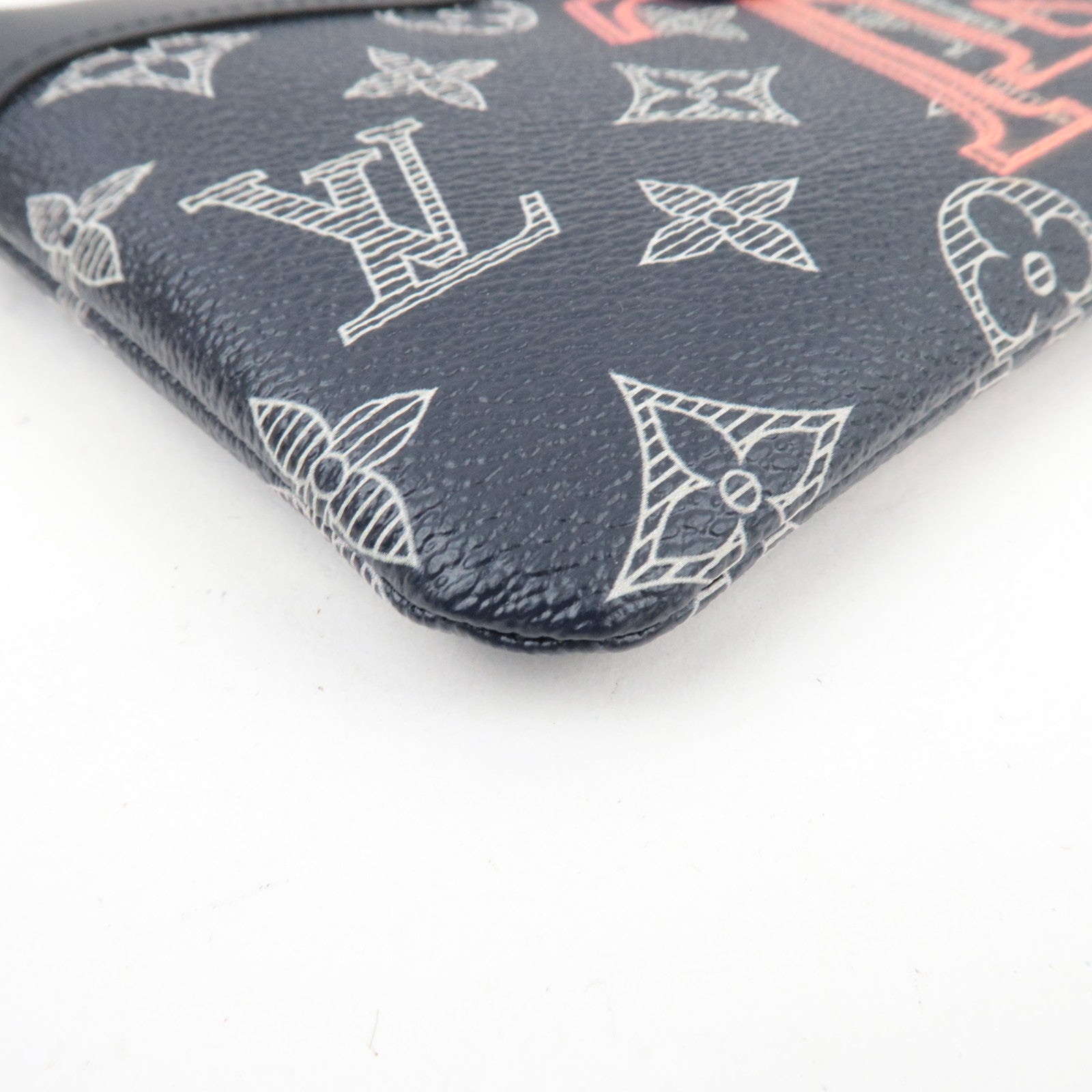 Louis Vuitton Monogram Ink Upside Down Pochette Apollo PM Pouch Navy M62898 SP2118 *Box, Dust bag