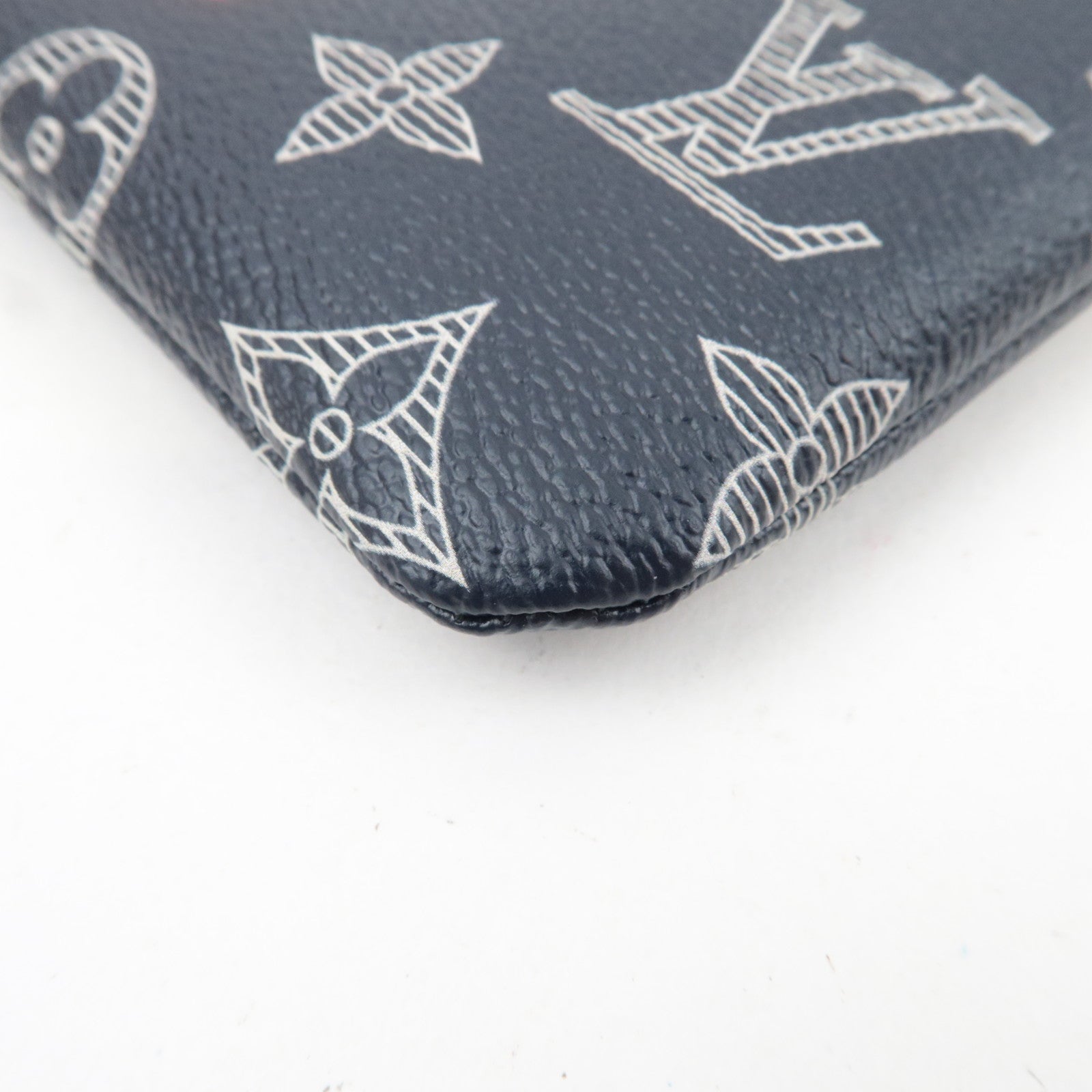 Louis Vuitton Monogram Ink Upside Down Pochette Apollo PM Pouch Navy M62898 SP2118 *Box, Dust bag