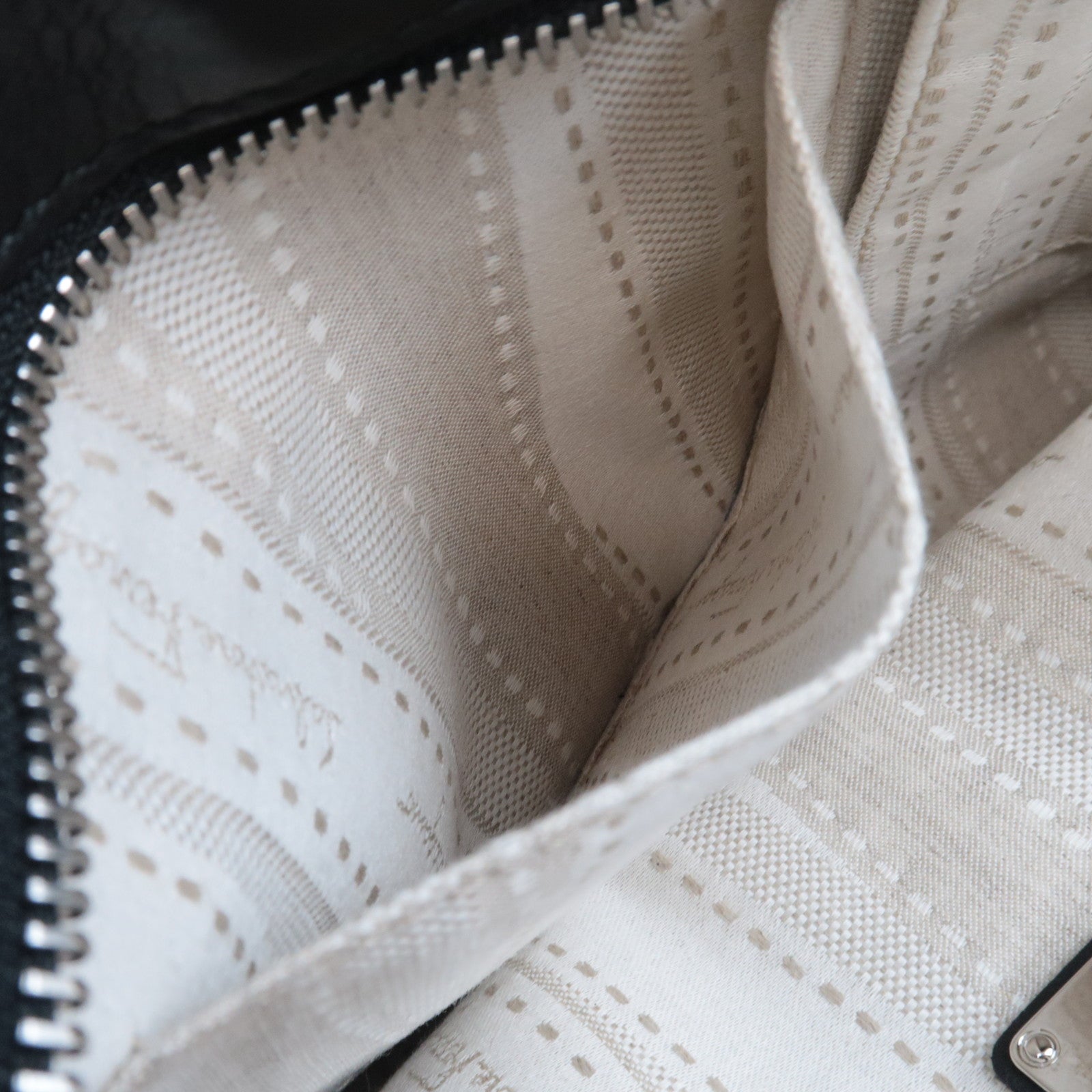 Ferragamo Gancini Studded Tote Bag Leather Black *Dust bag