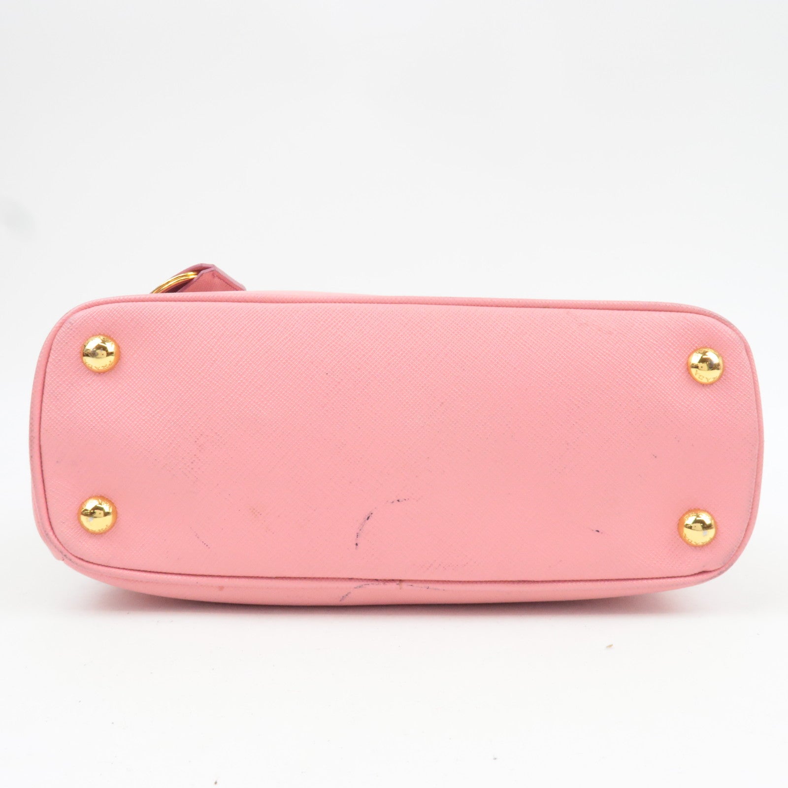 PRADA Saffiano Galleria 2Way Handbag Pink BN2316 *G card, Strap, Clochette