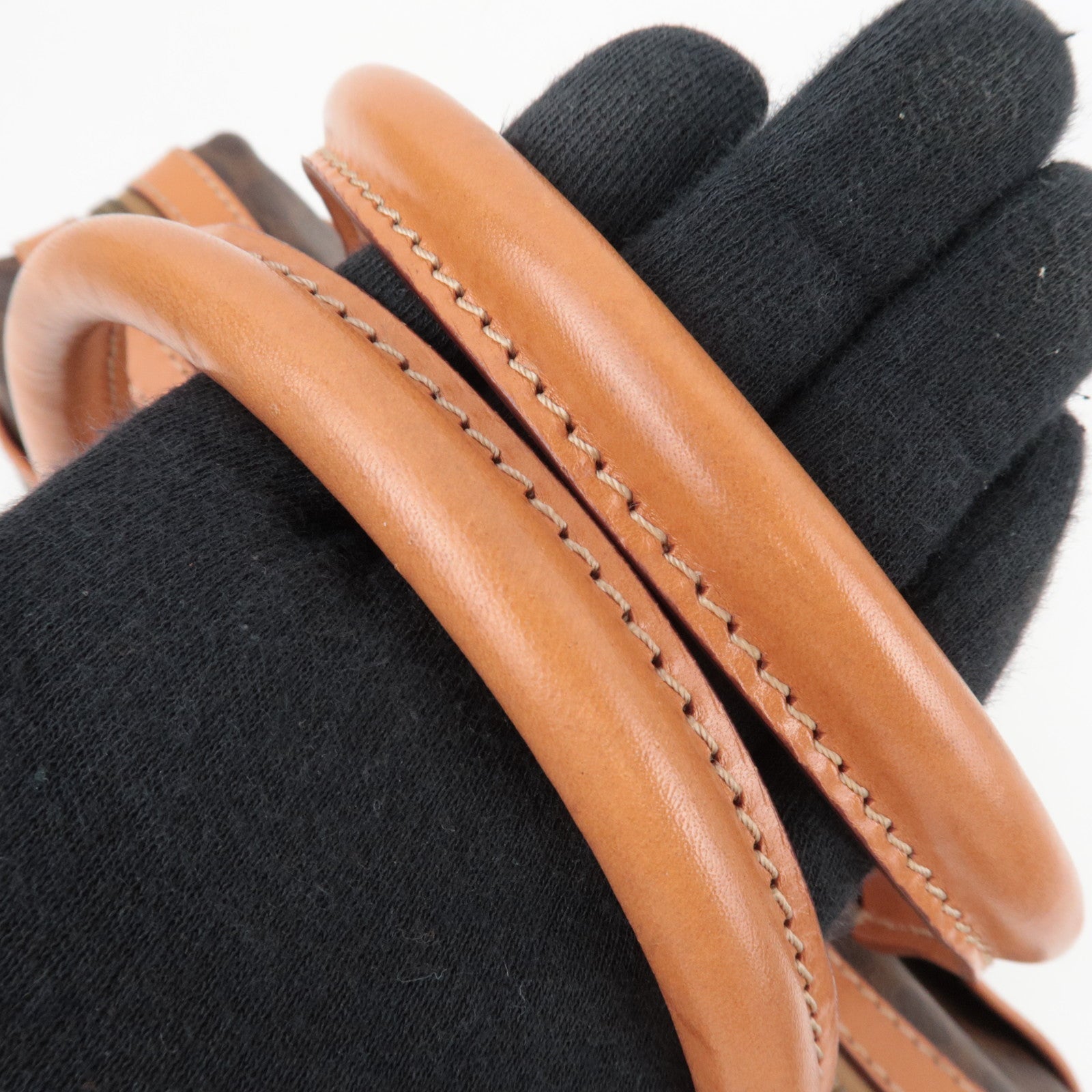 CELINE Macadam Handbag Boston Bag PVC Leather Brown