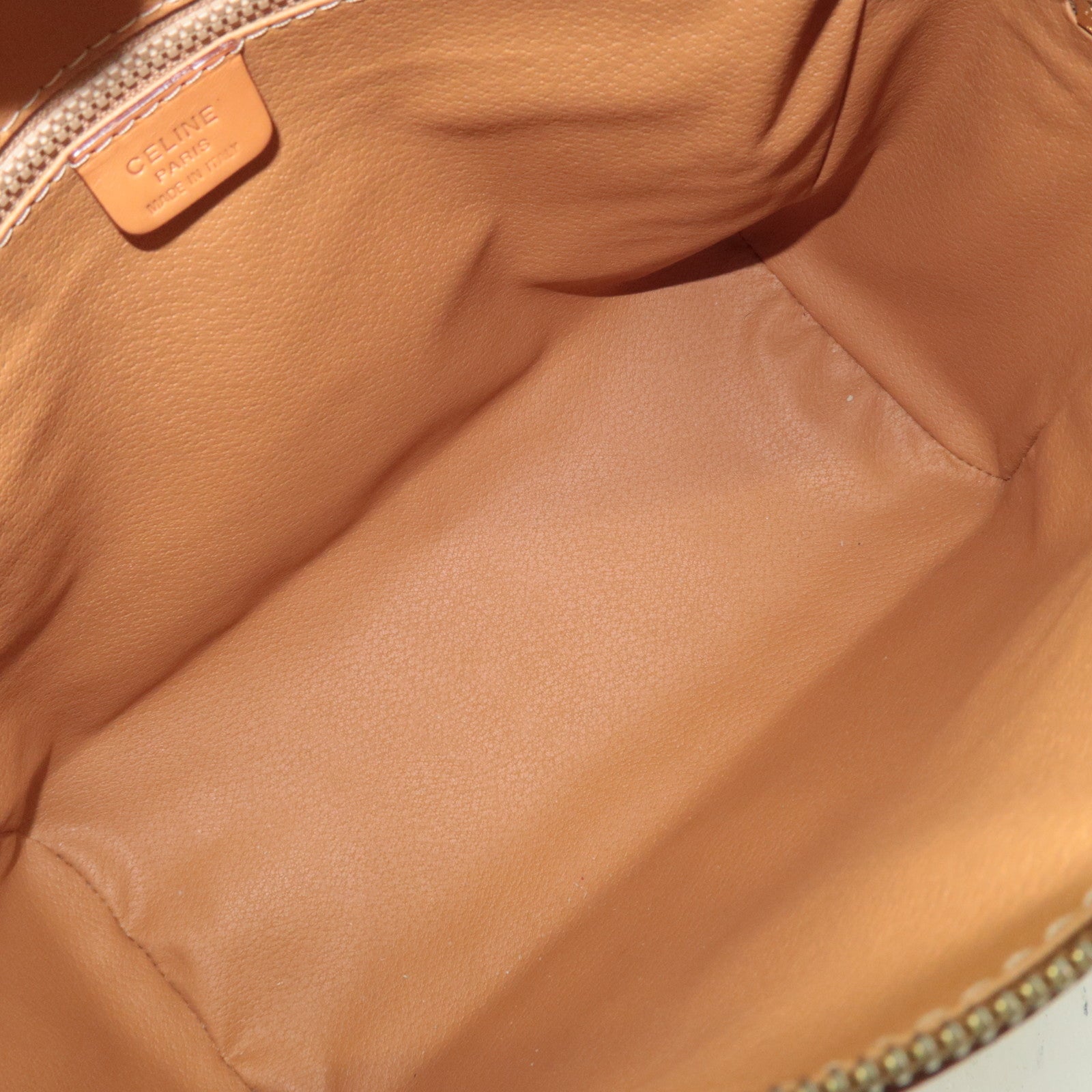 CELINE Macadam Handbag Boston Bag PVC Leather Brown