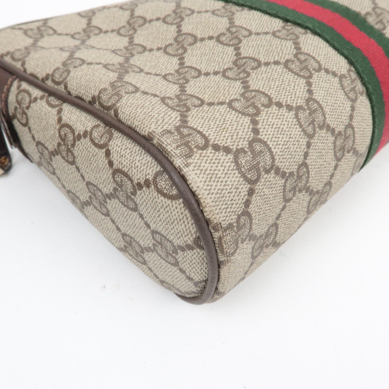 GUCCI Old Gucci Sherry Clutch Bag GG Plus Leather Beige 98.72.014.3553
