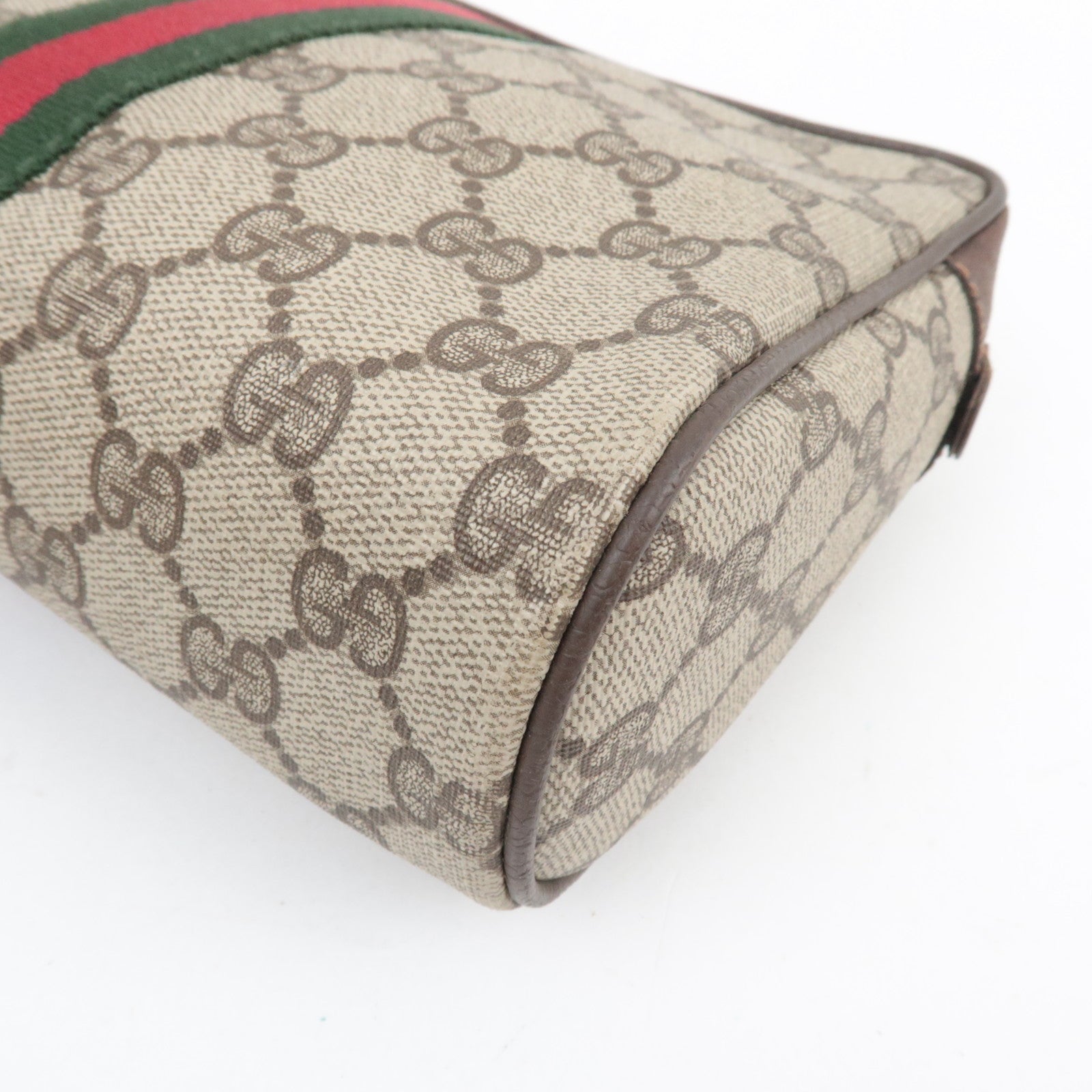 GUCCI Old Gucci Sherry Clutch Bag GG Plus Leather Beige 98.72.014.3553