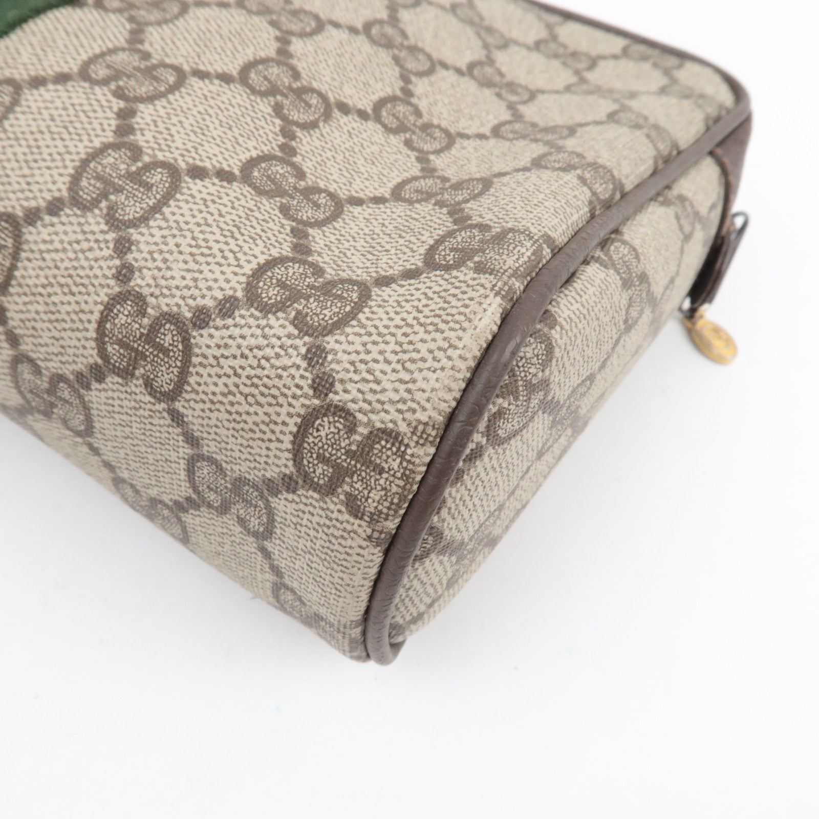 GUCCI Old Gucci Sherry Clutch Bag GG Plus Leather Beige 98.72.014.3553