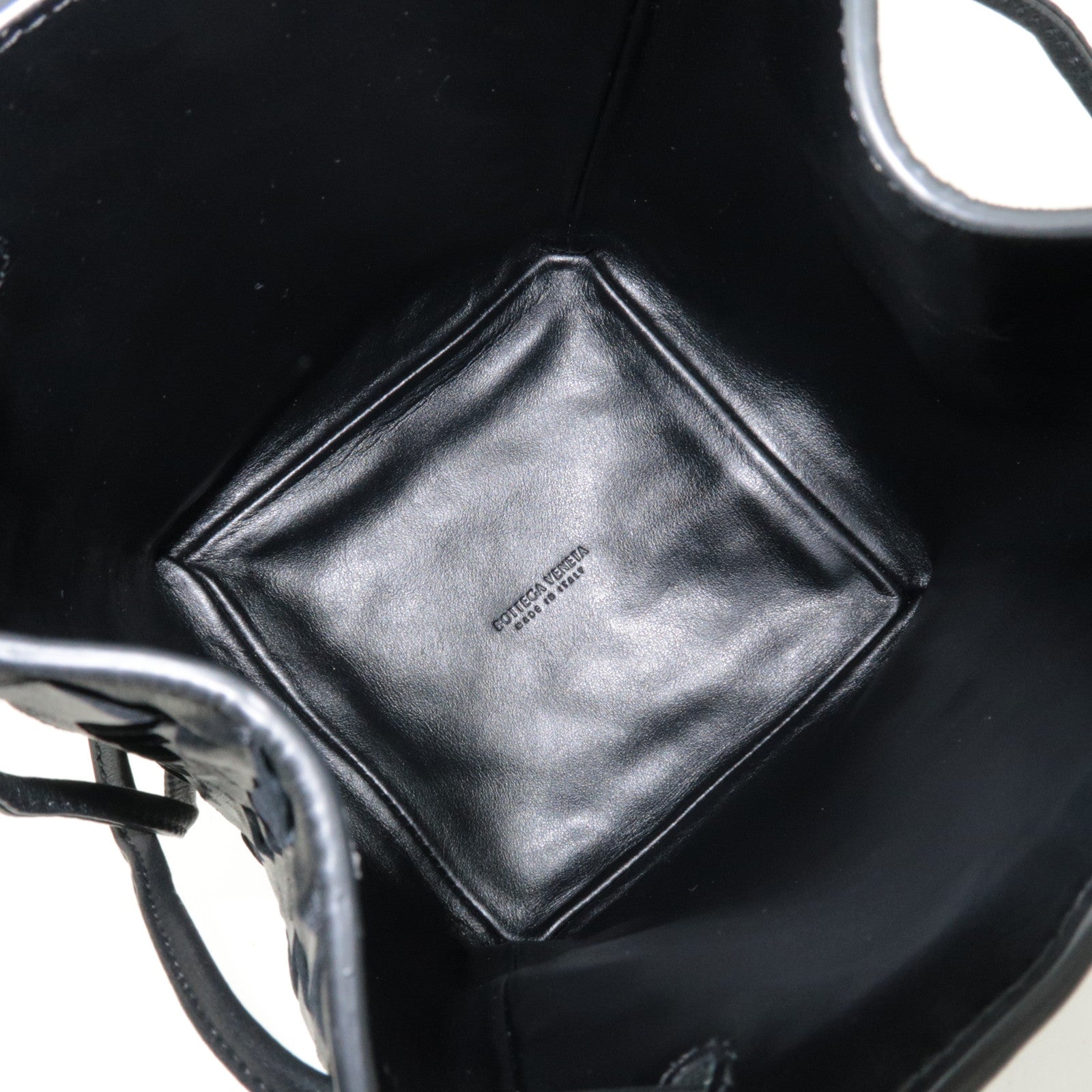 BOTTEGA VENETA Intrecciato Small Bucket Shoulder Bag Black 717432 *Dust bag