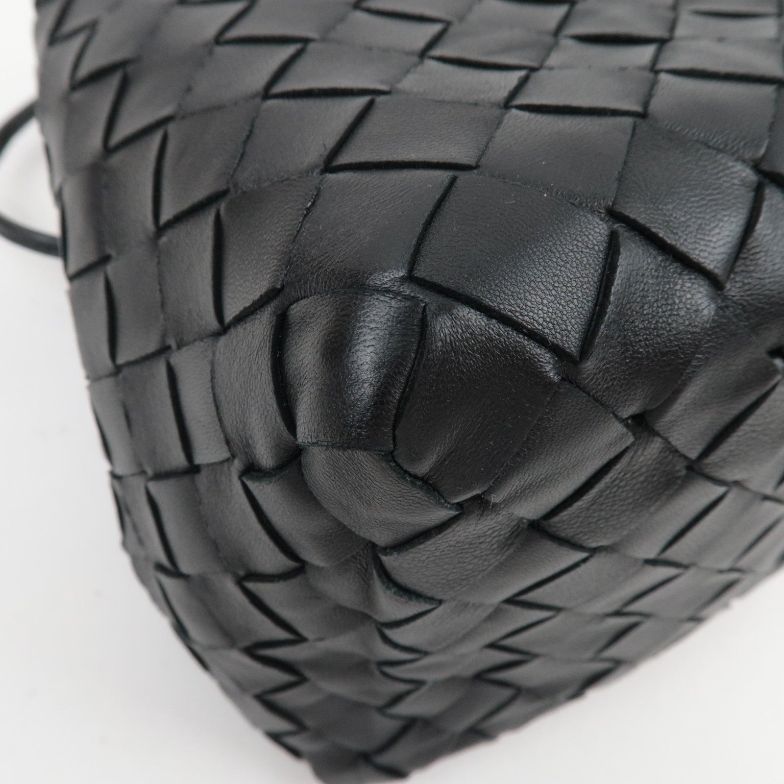 BOTTEGA VENETA Intrecciato Small Bucket Shoulder Bag Black 717432 *Dust bag