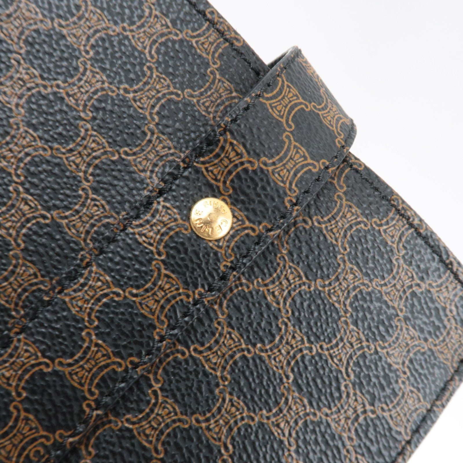 CELINE Macadam Tote Bag PVC Brown Black