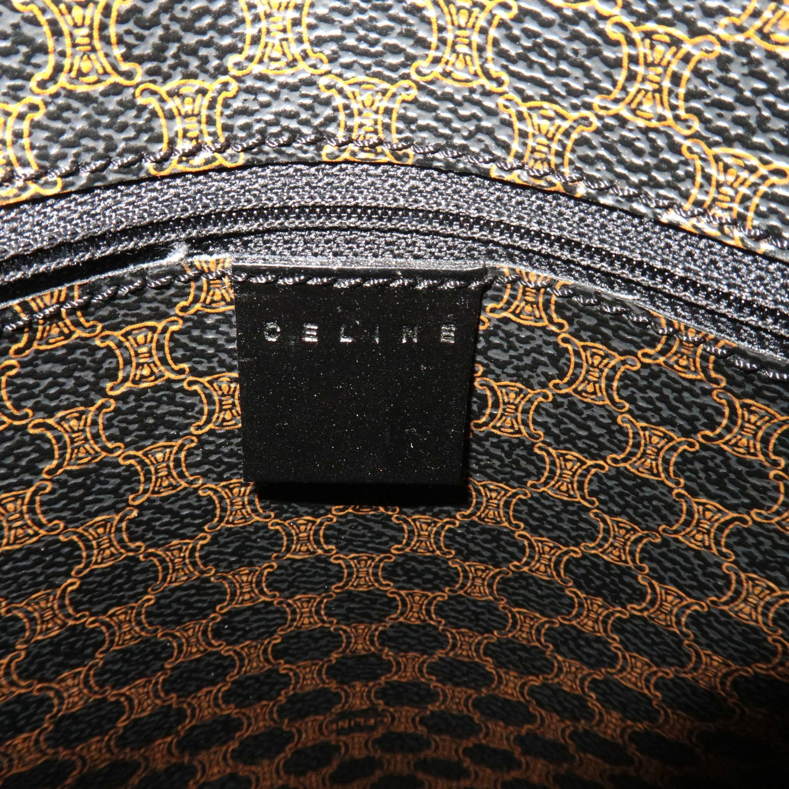 CELINE Macadam Tote Bag PVC Brown Black