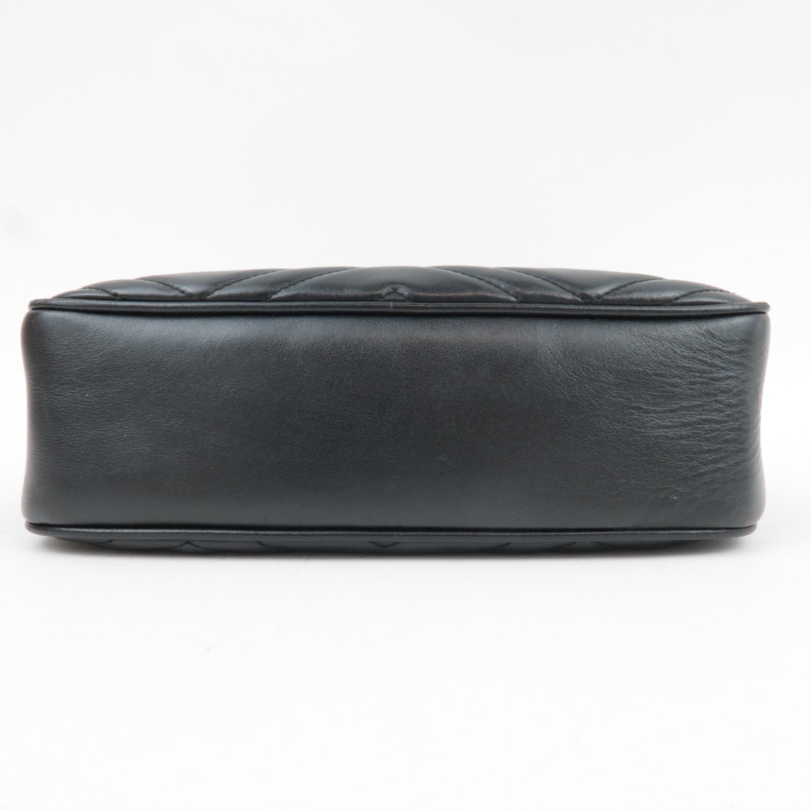 GUCCI GG Marmont Leather Shoulder Bag Black 447632