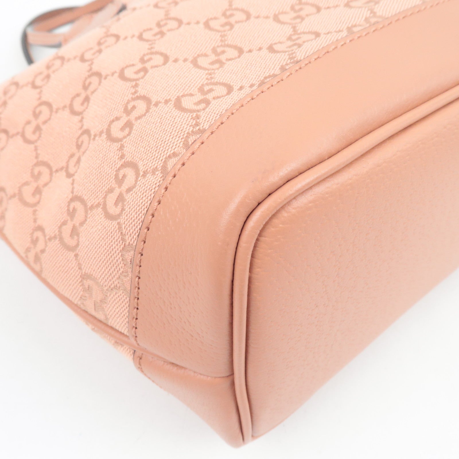 GUCCI Ophidia Canvas Leather Tote Bag GG Pink 742102 *Dust bag