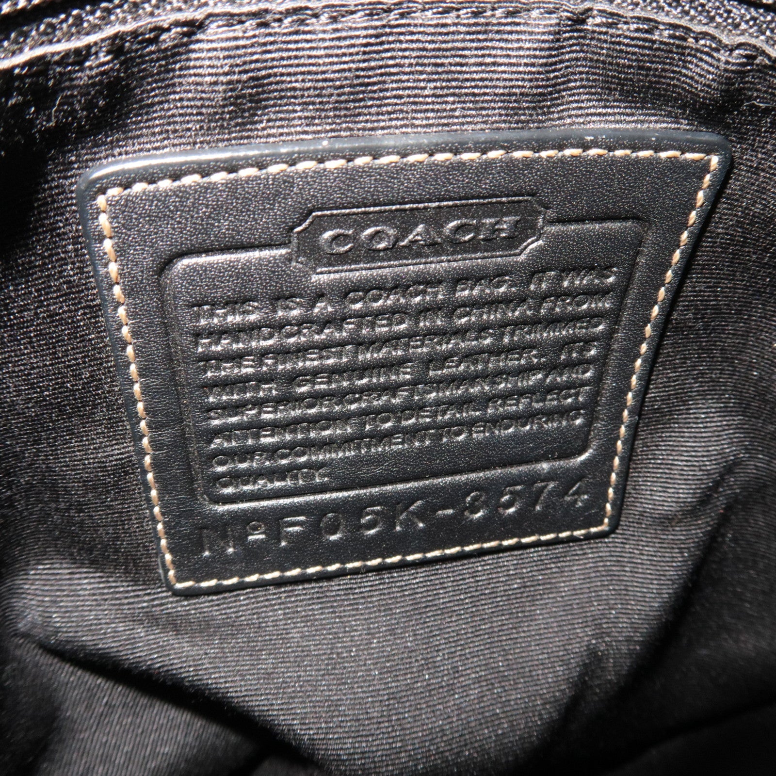 COACH Set of 3 Signature Shoulder Bag Canvas Leather Black Beige Brown