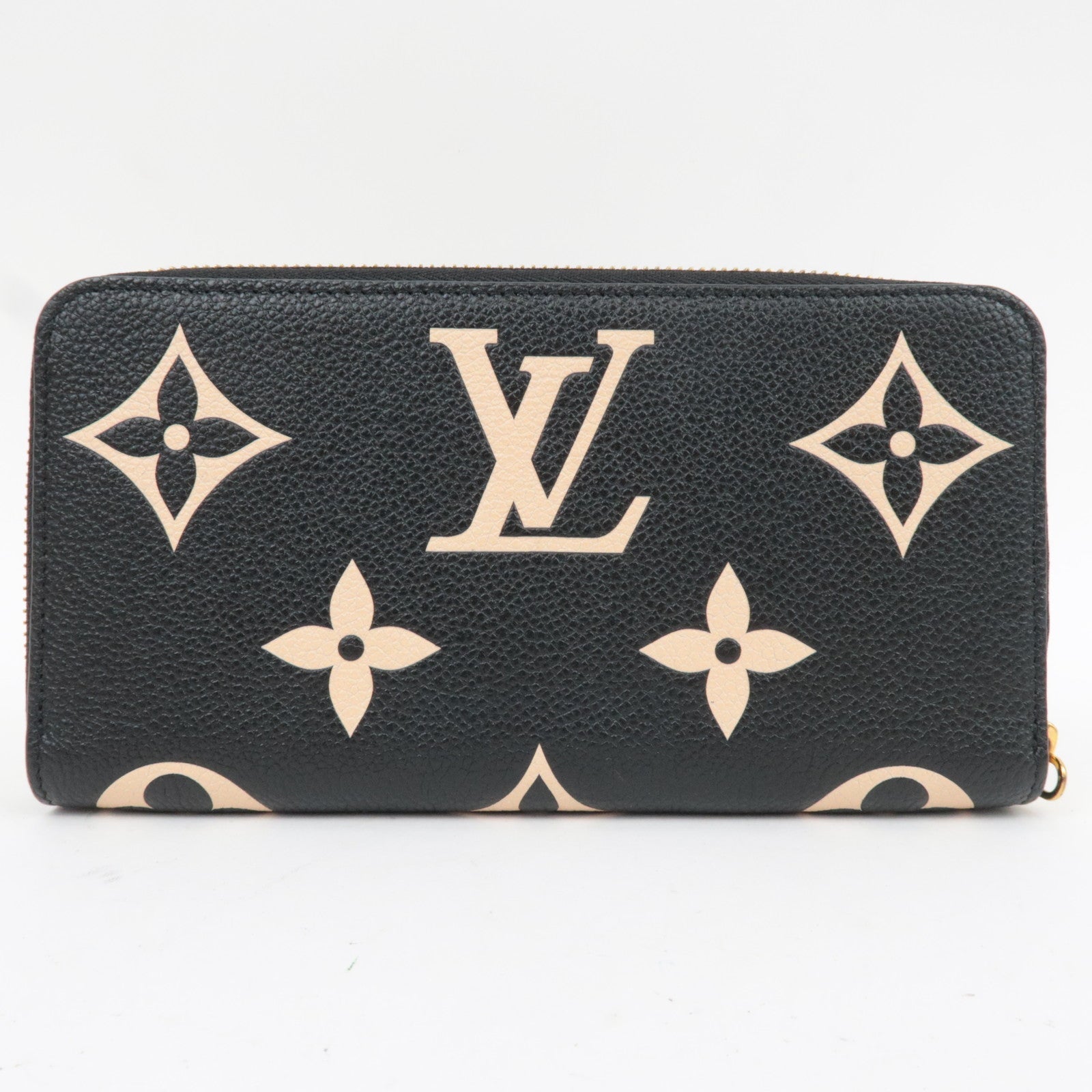 Louis Vuitton Bicolor Monogram Empreinte Zippy Long Wallet Noir M80481 RFID *Box, Dust bag