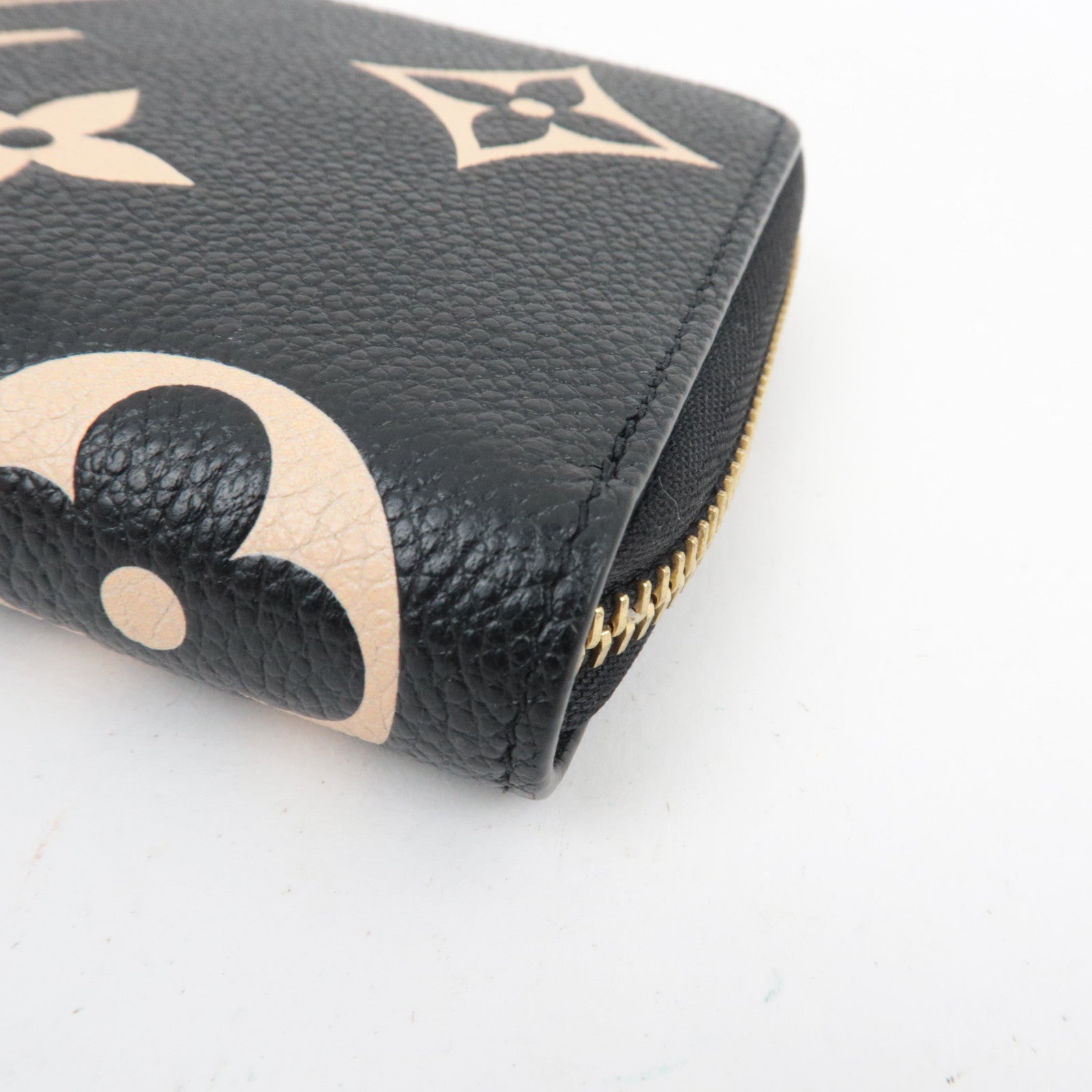 Louis Vuitton Bicolor Monogram Empreinte Zippy Long Wallet Noir M80481 RFID *Box, Dust bag