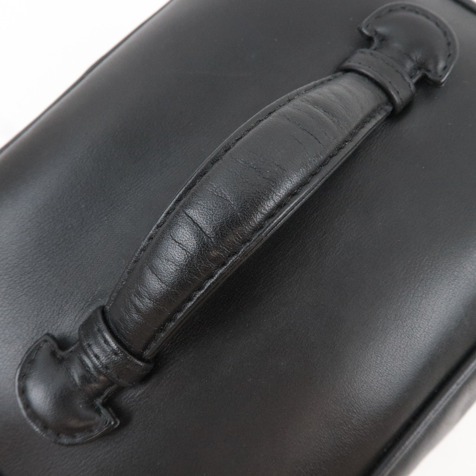 CHANEL Bicolore Leather Vanity Bag Black Gold HDW A01618 3458890