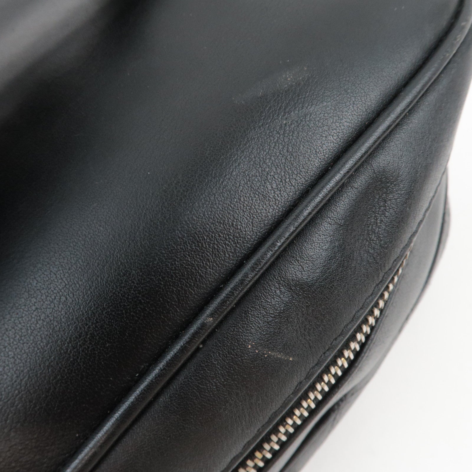 CHANEL Bicolore Leather Vanity Bag Black Gold HDW A01618 3458890