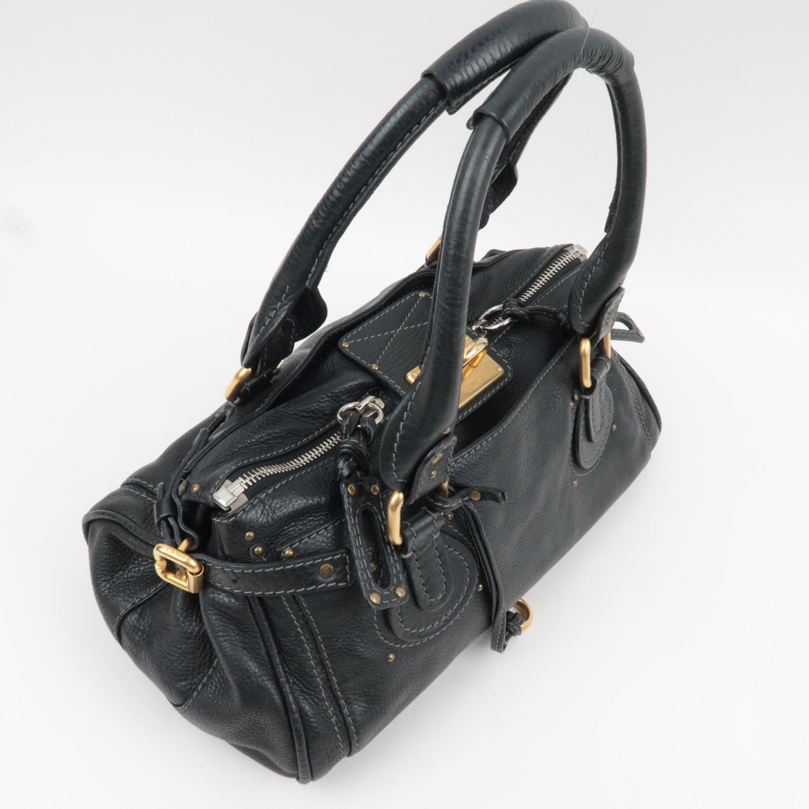 Chloe Paddington Handbag Leather Black *Dust bag, Key
