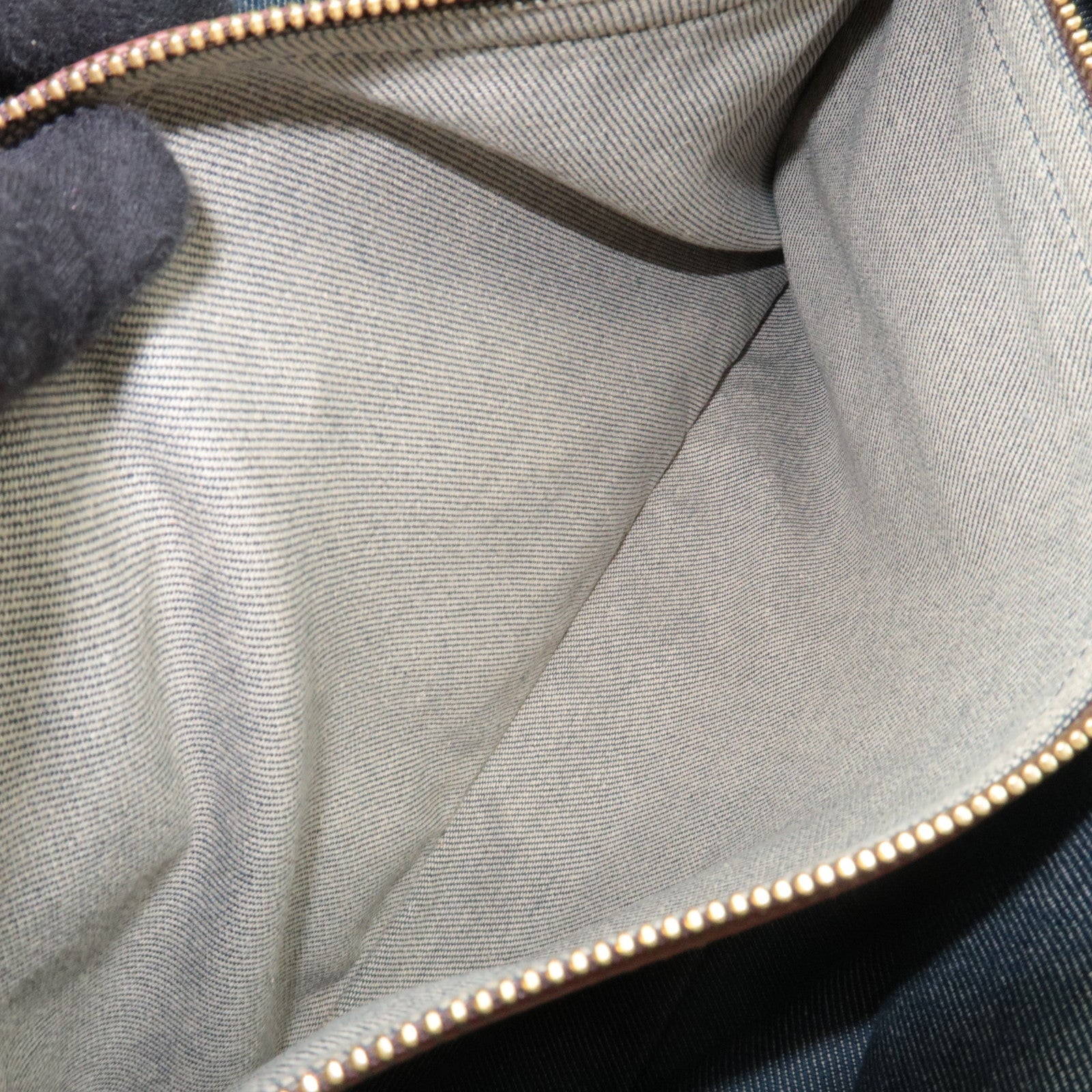 CELINE Macadam Boogie Denim Leather Hand Bag Blue