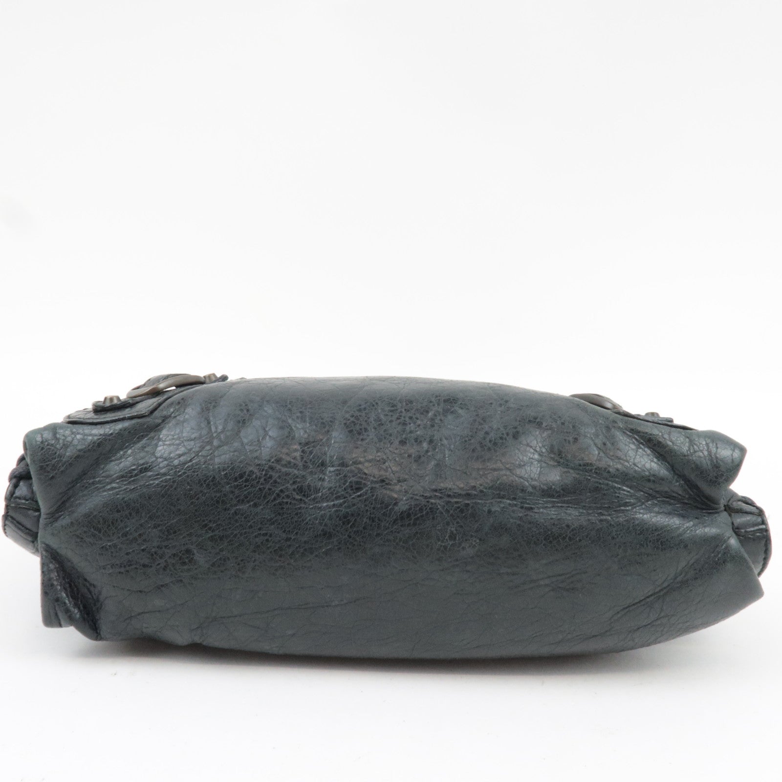 BALENCIAGA The Stitch Leather Shoulder Bag Black *Strap, Mirror