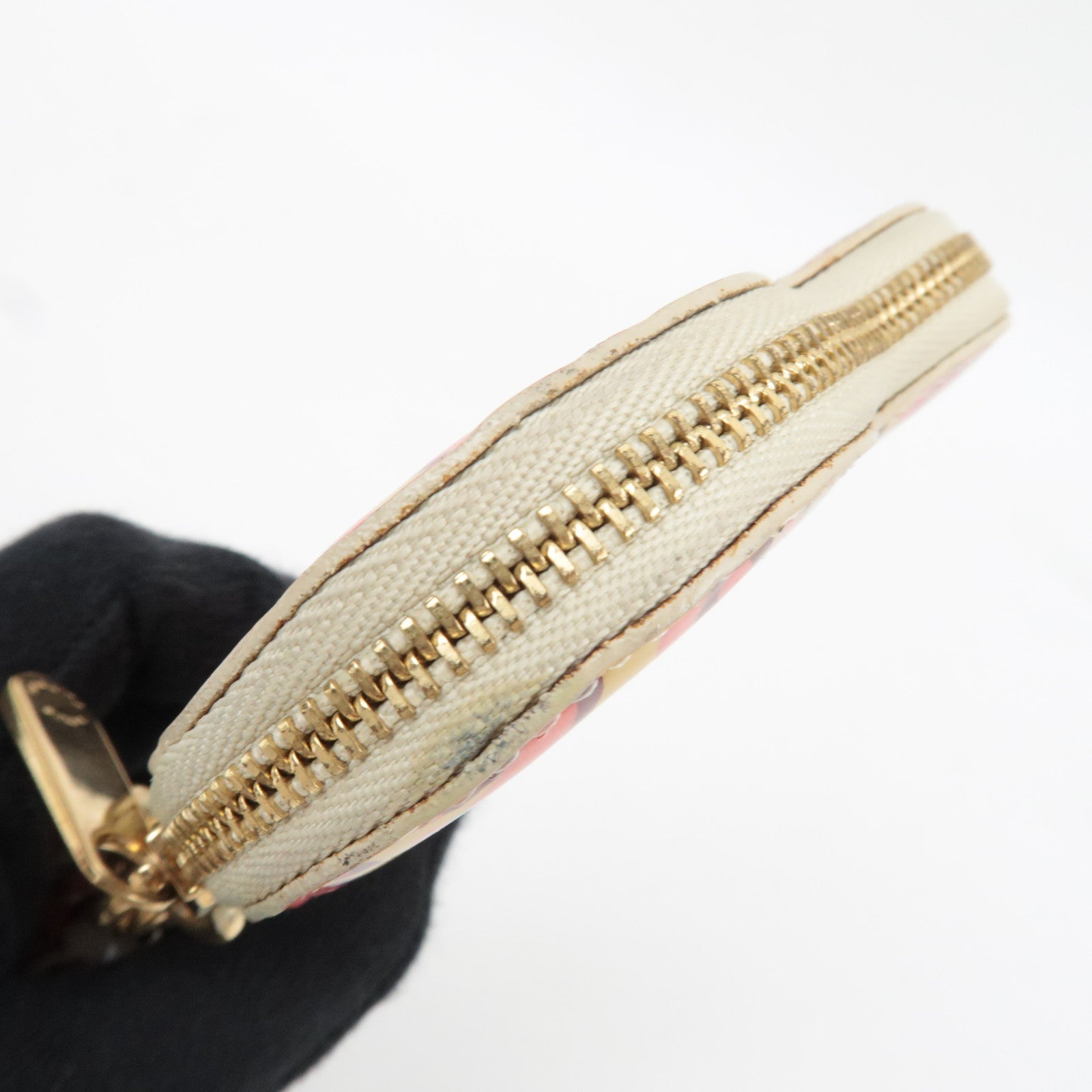 Louis Vuitton Monogram Vernis Leopard Porte Monnaie Coeur Coin Case Broncorail M91473 TS4120 *Box, Dust bag